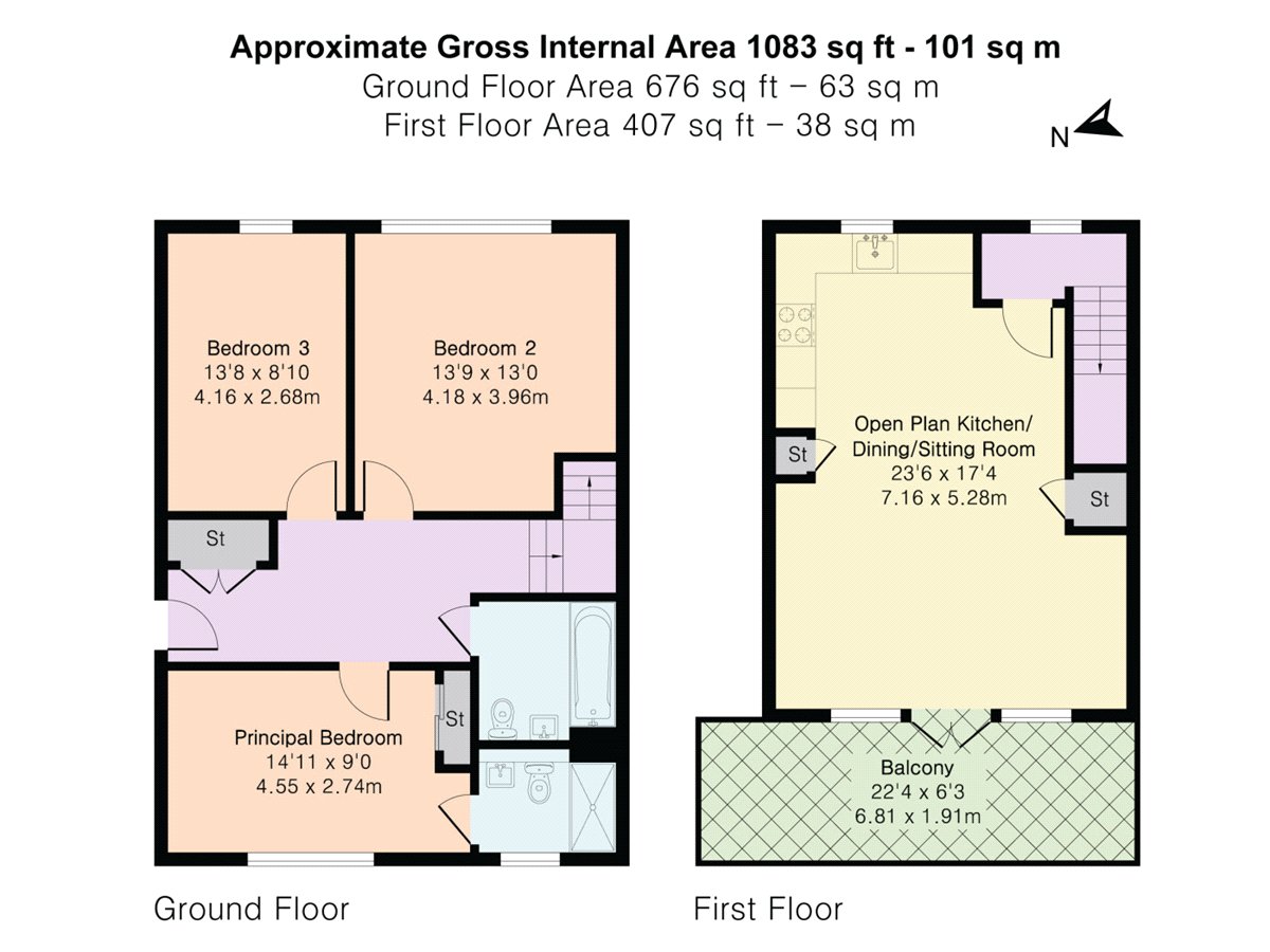 46, Henty Close, Cambridge floorplan