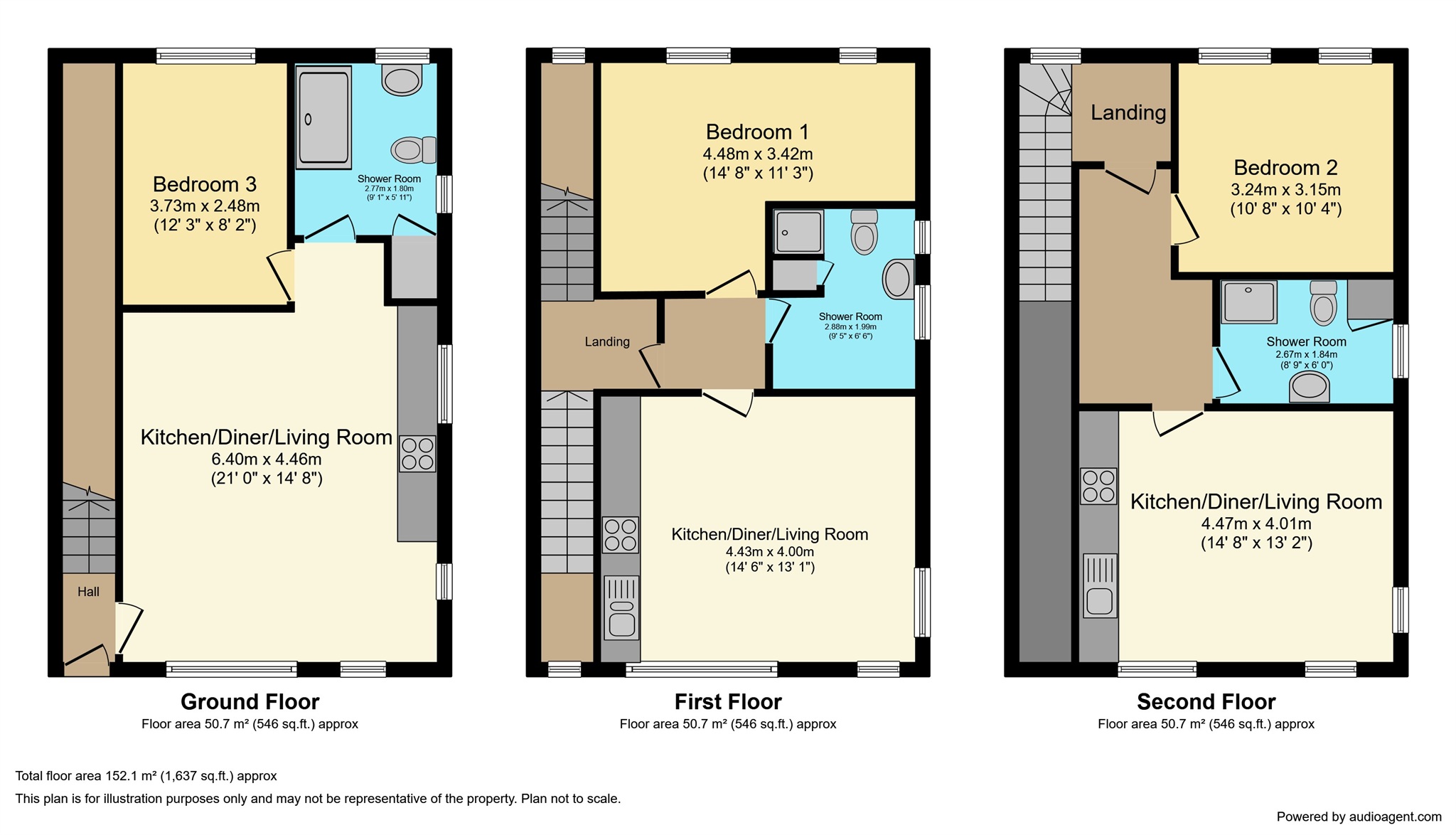 Apartments A-C, Ribble Place, Winsford floorplan