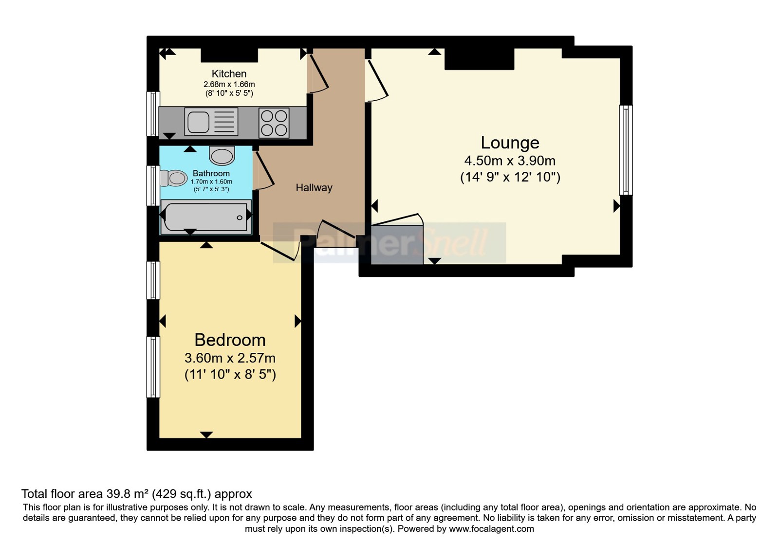 Flat 1, Poole floorplan