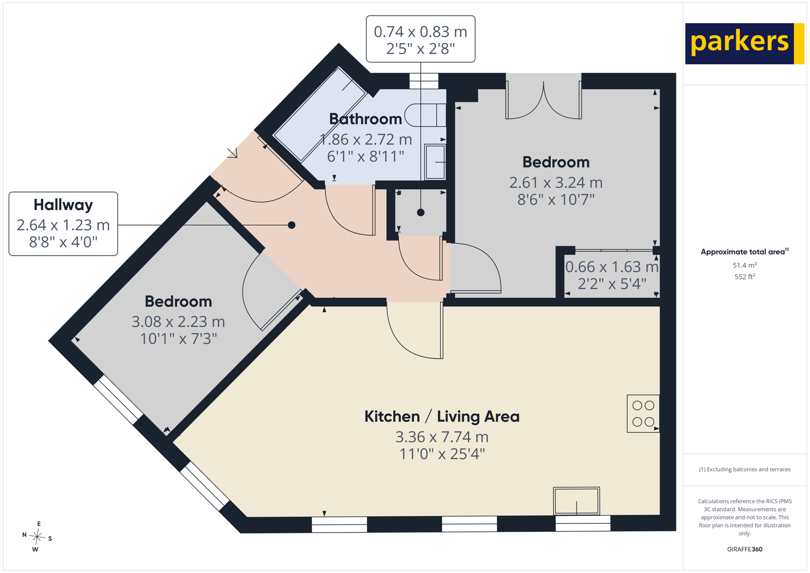Flat 4, 1, Woodford Way, Oxfordshire floorplan