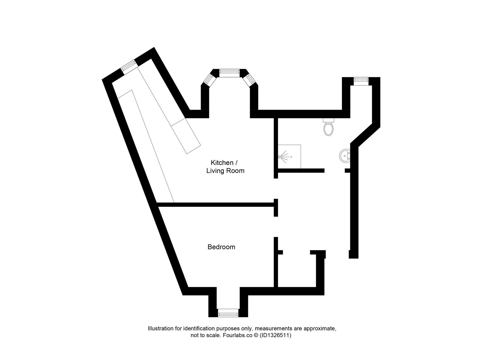 Top Floor, 65, King Street, Inverness floorplan