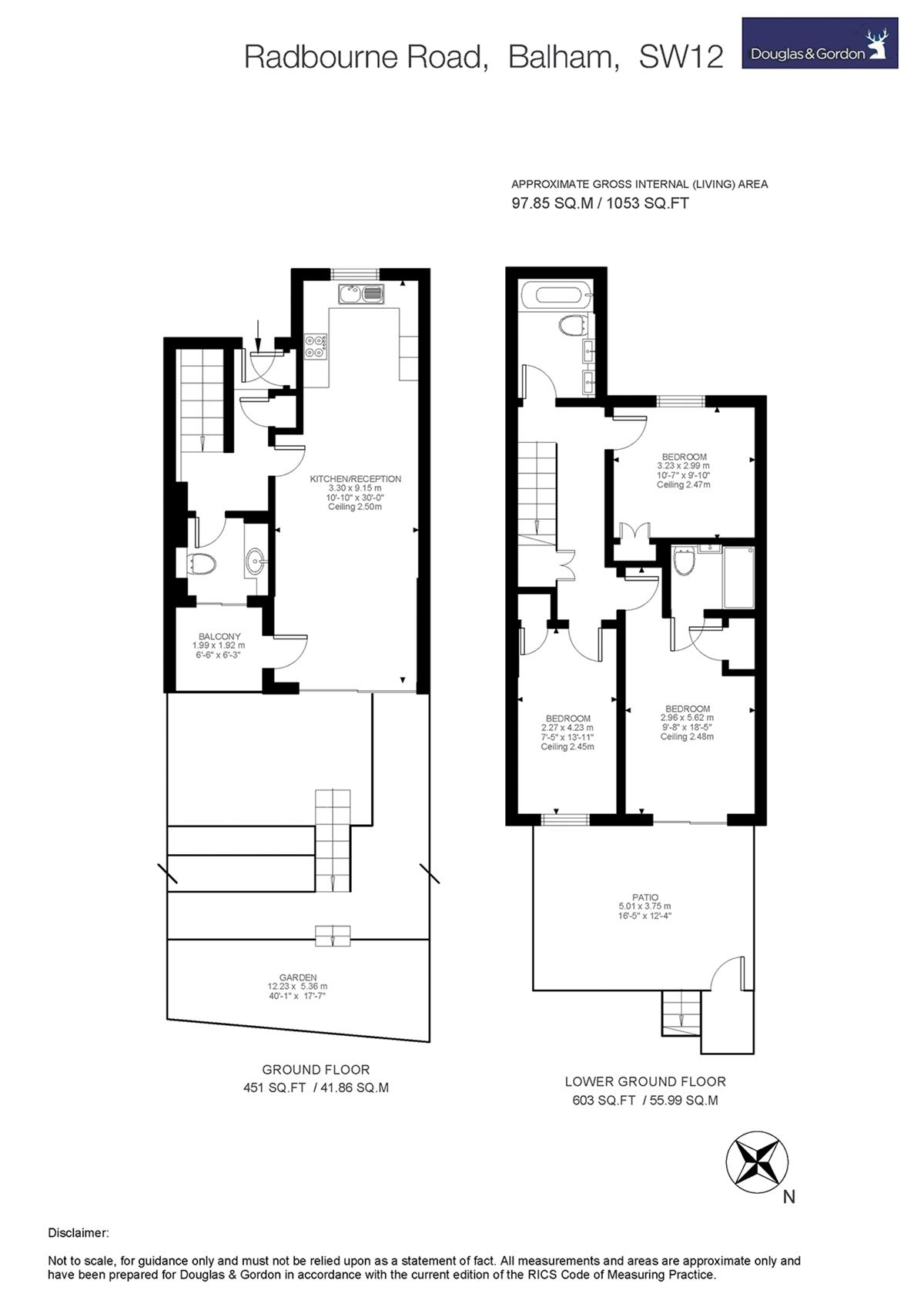 3 Bedrooms Flat for sale in Radbourne Road, London SW12