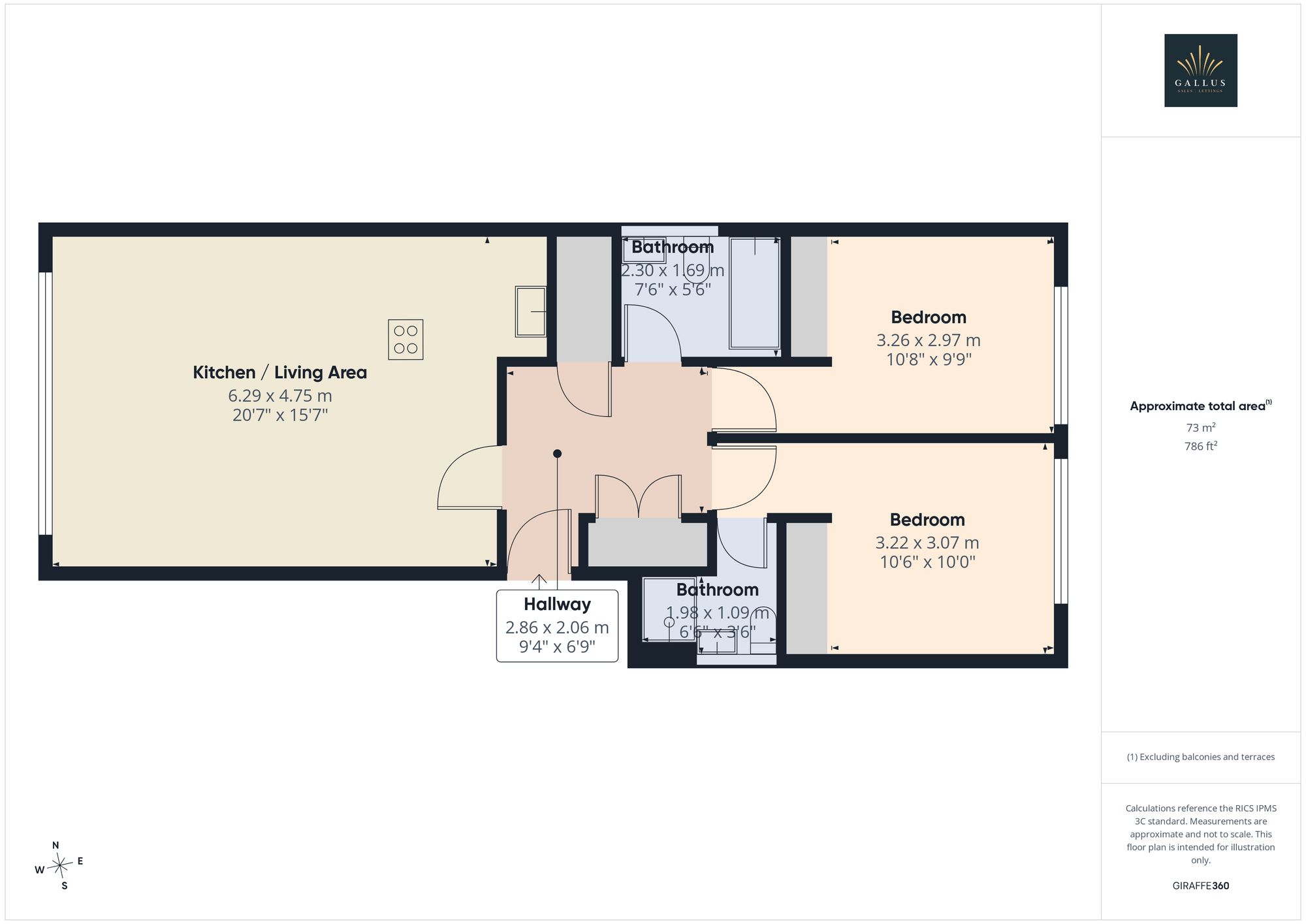 1/1 20 Great Dovehill, Glasgow floorplan