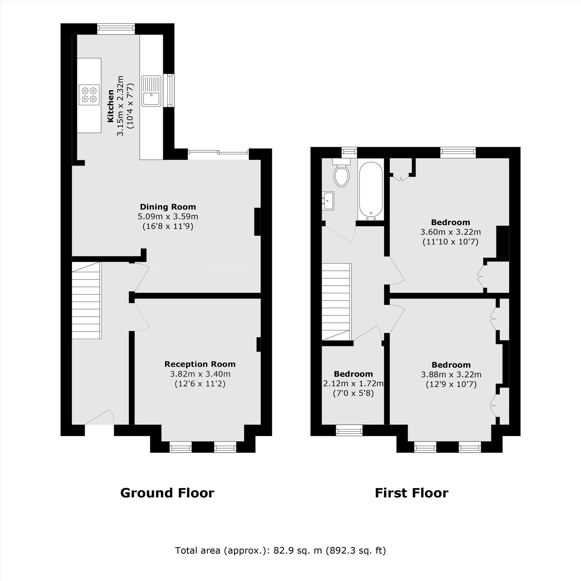 95, Effra Road, London floorplan