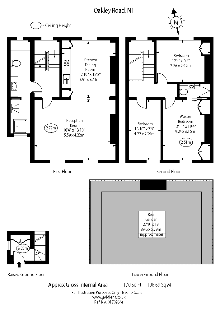 Oakley Road, De Beauvoir, London N1, 3 bedroom flat for sale 61498704