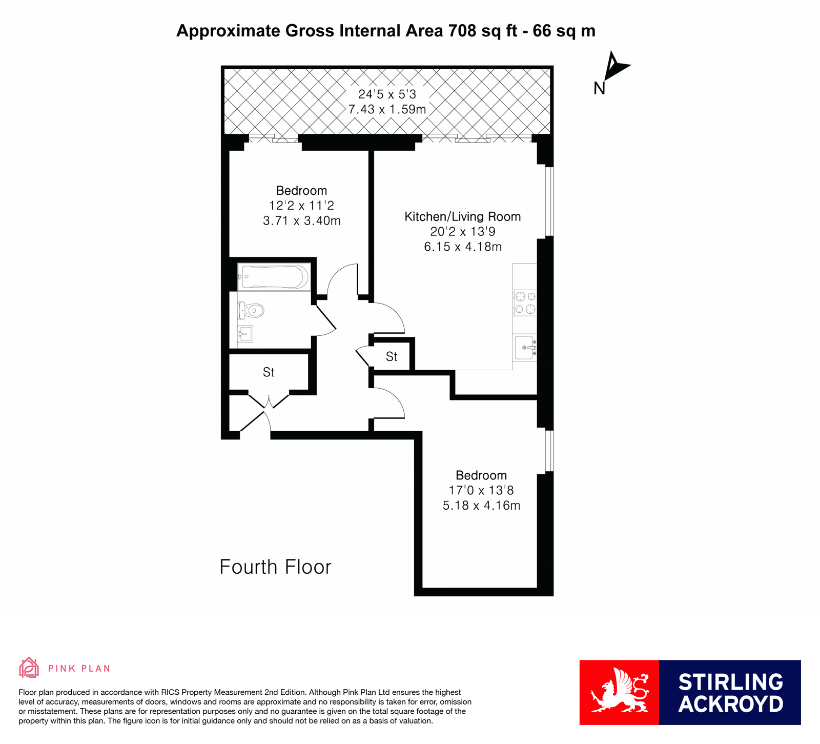 Flat 40, Kempton House, 122, High Street, Surrey floorplan