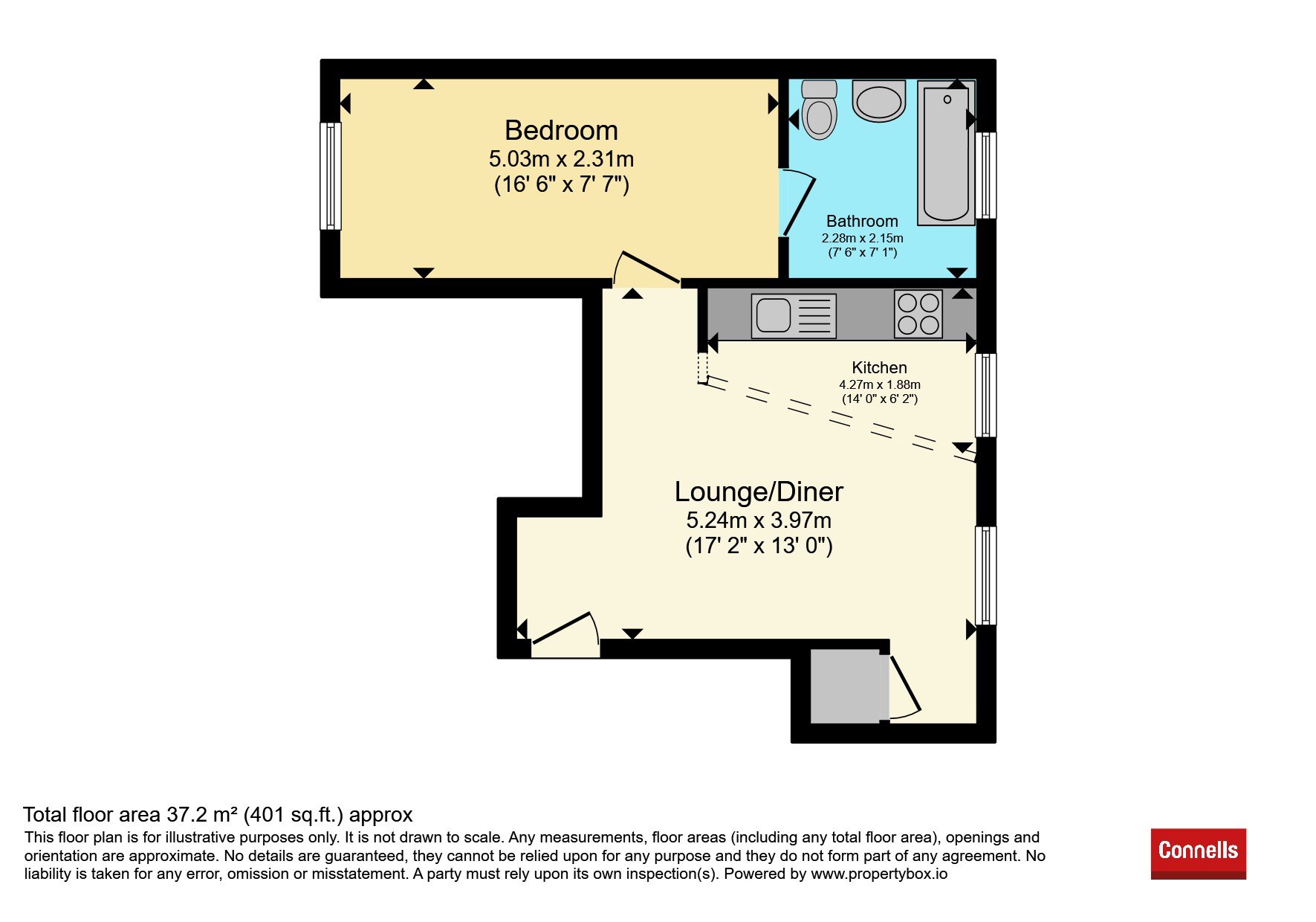 Flat 3, 80, Stotfold Road, Arlesey floorplan