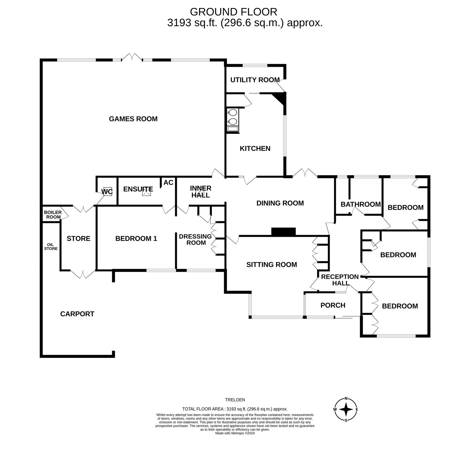 Treloen, Roberts End, Malvern floorplan