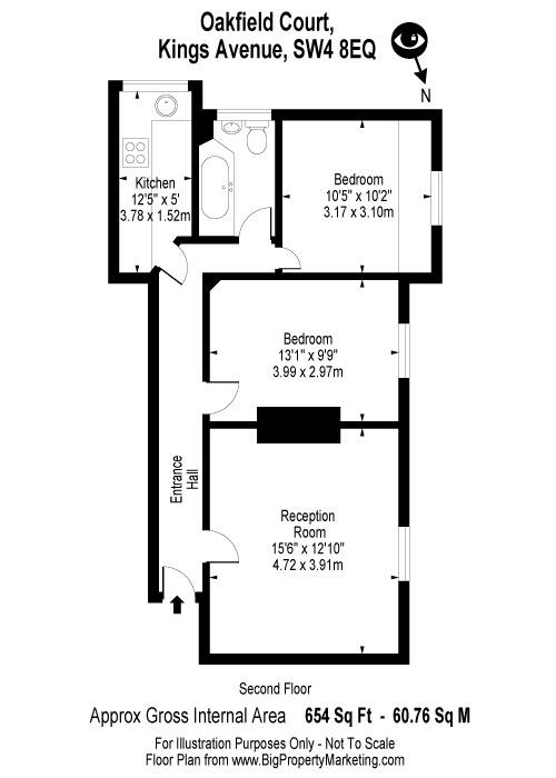 2 Bedrooms  to rent in Kings Avenue, Clapham, London SW4