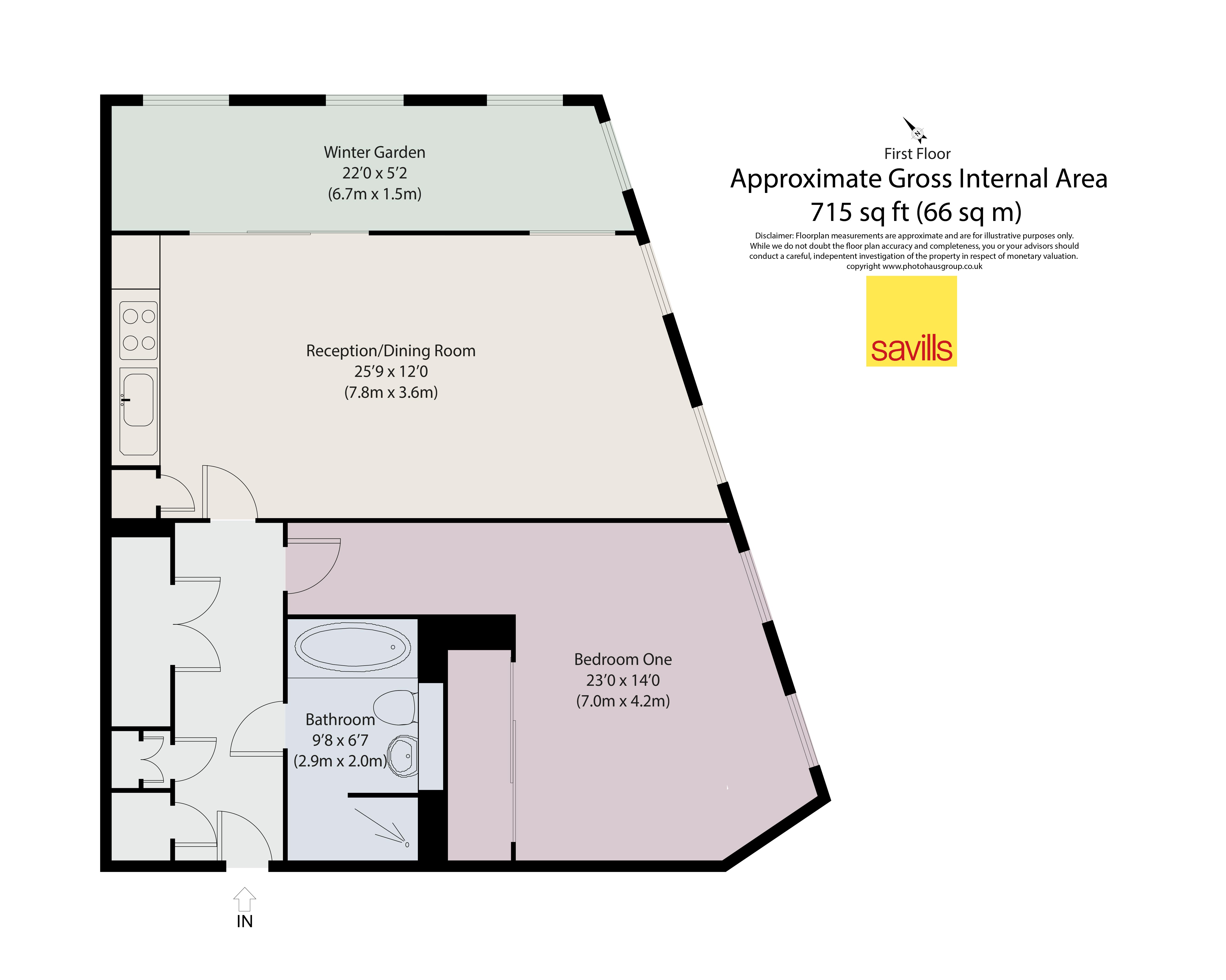 Apartment 1, Conquest Tower, 130, Blackfriars Road, London floorplan