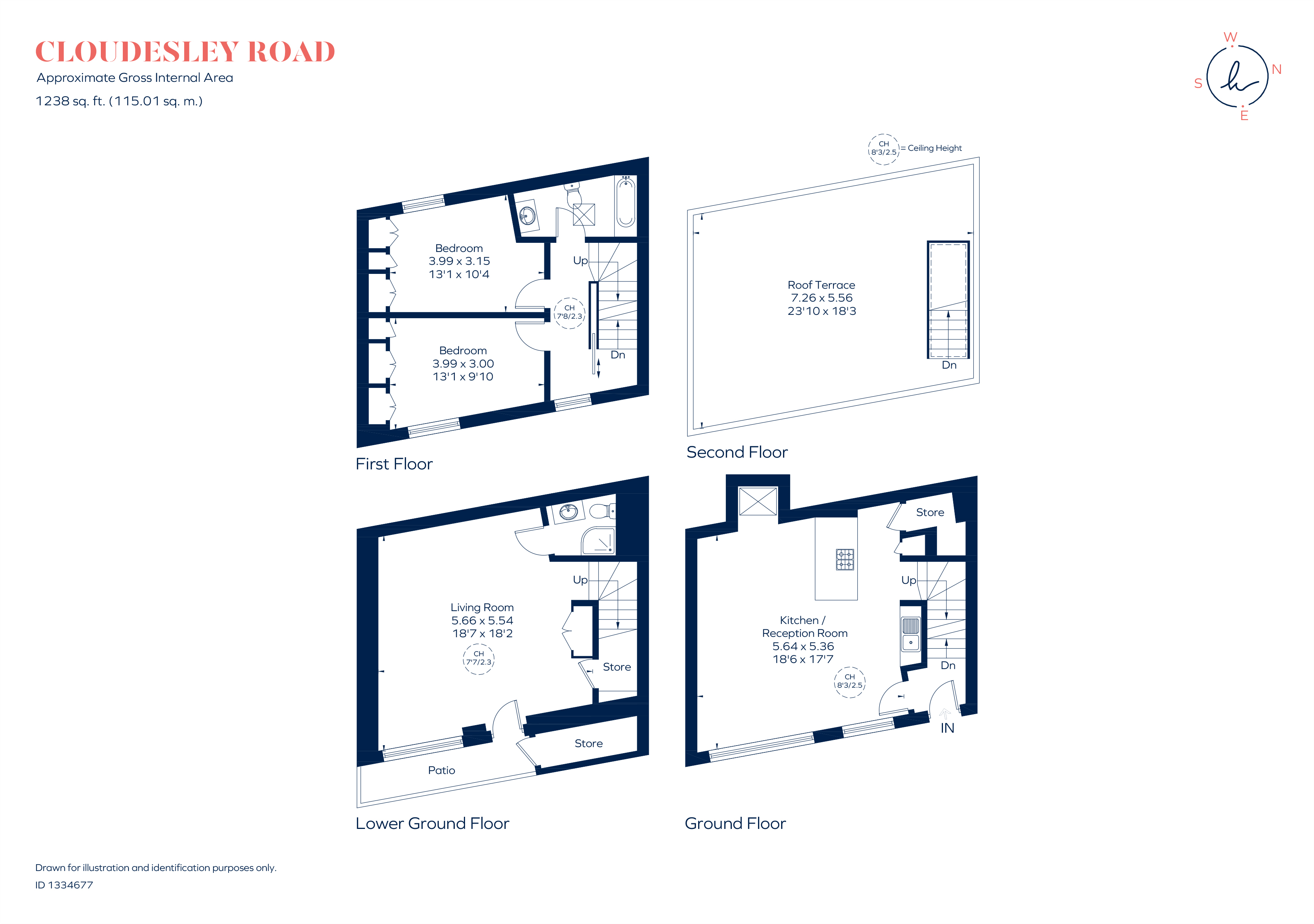 131-133, Cloudesley Road, London floorplan