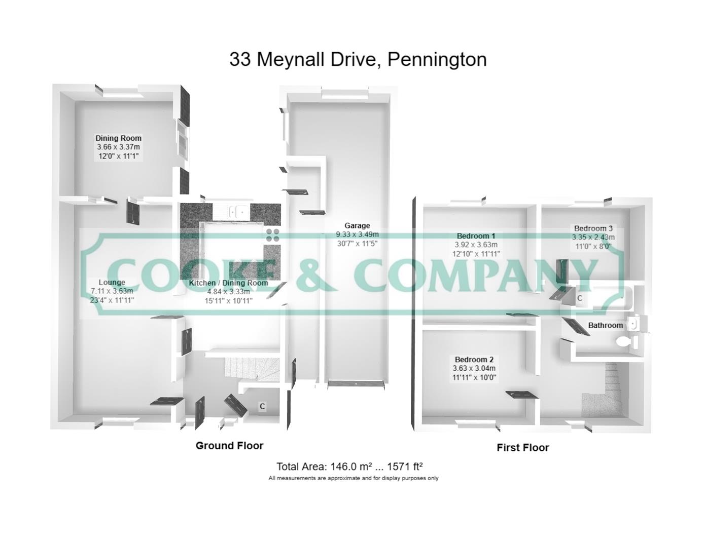 33, Meynell Drive, Leigh floorplan