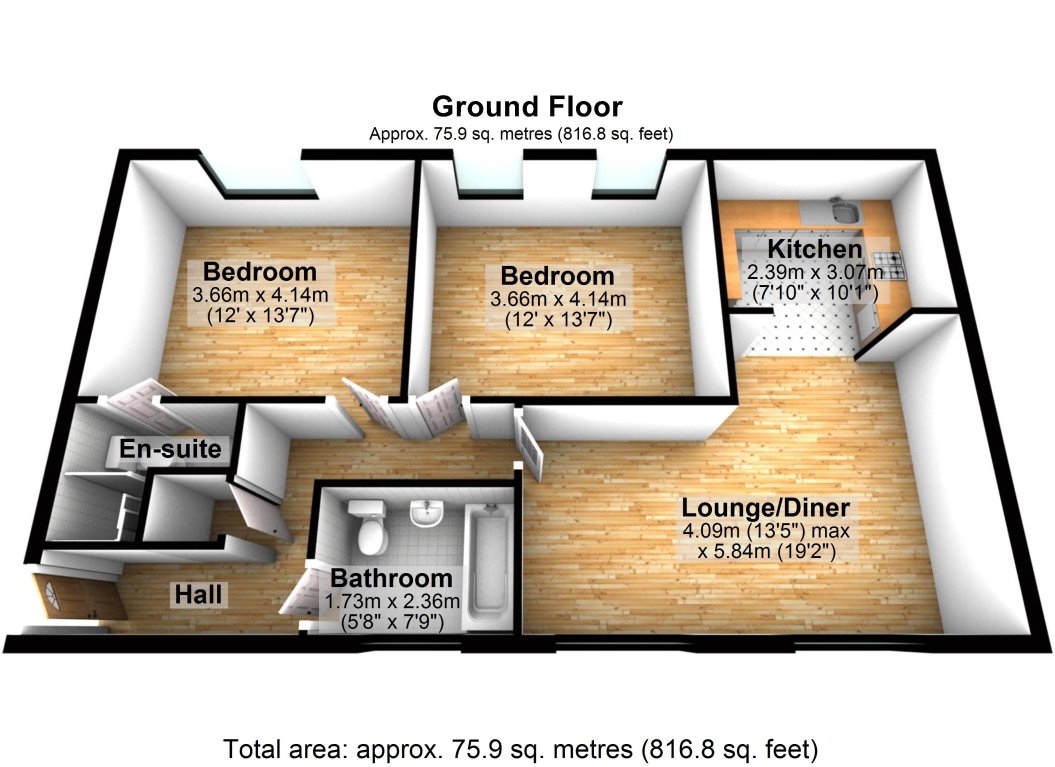 2 Bedrooms Flat to rent in Falcon Mews, Stanbridge Road, Leighton Buzzard LU7