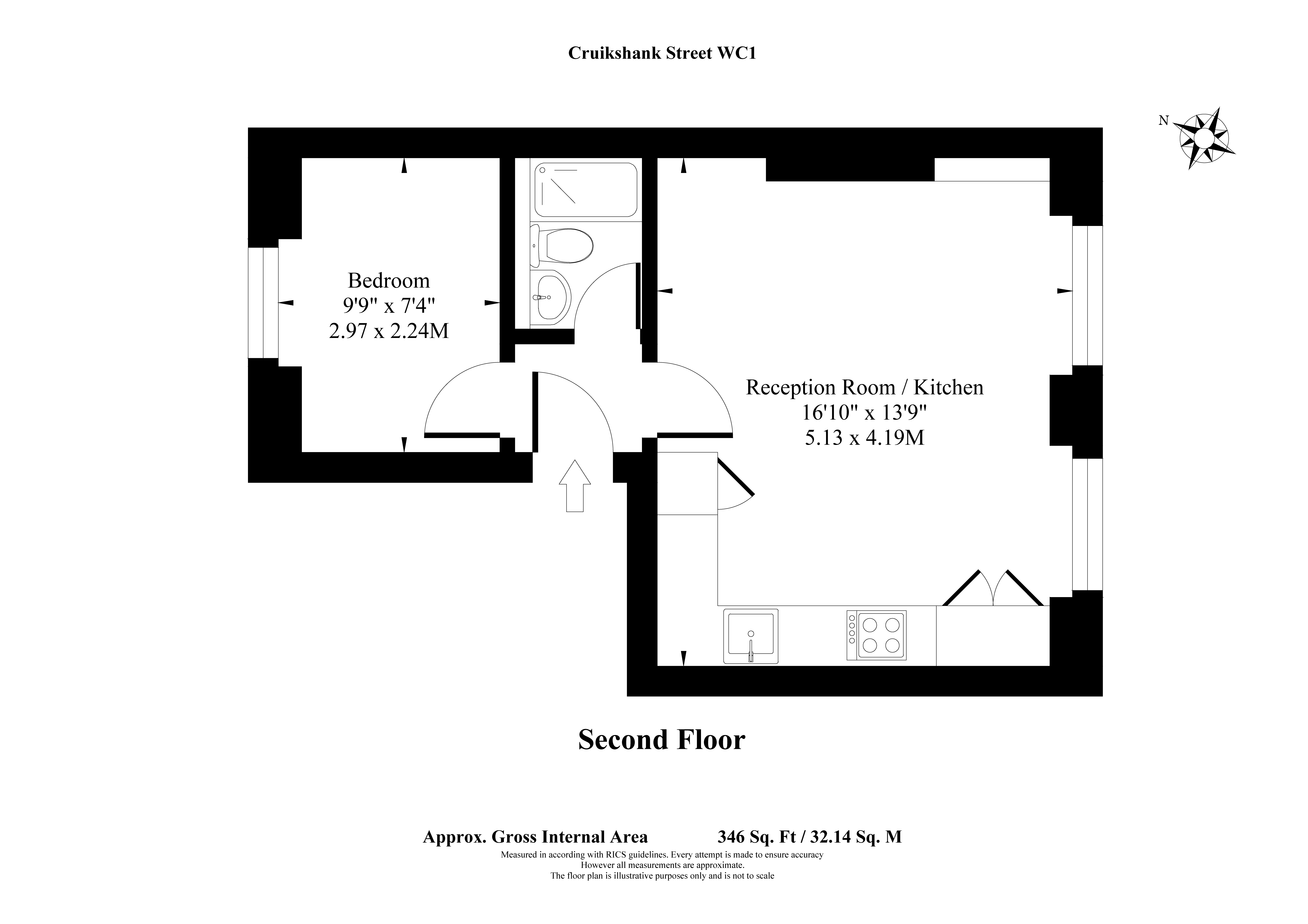 F, 1, Cruikshank Street, London floorplan