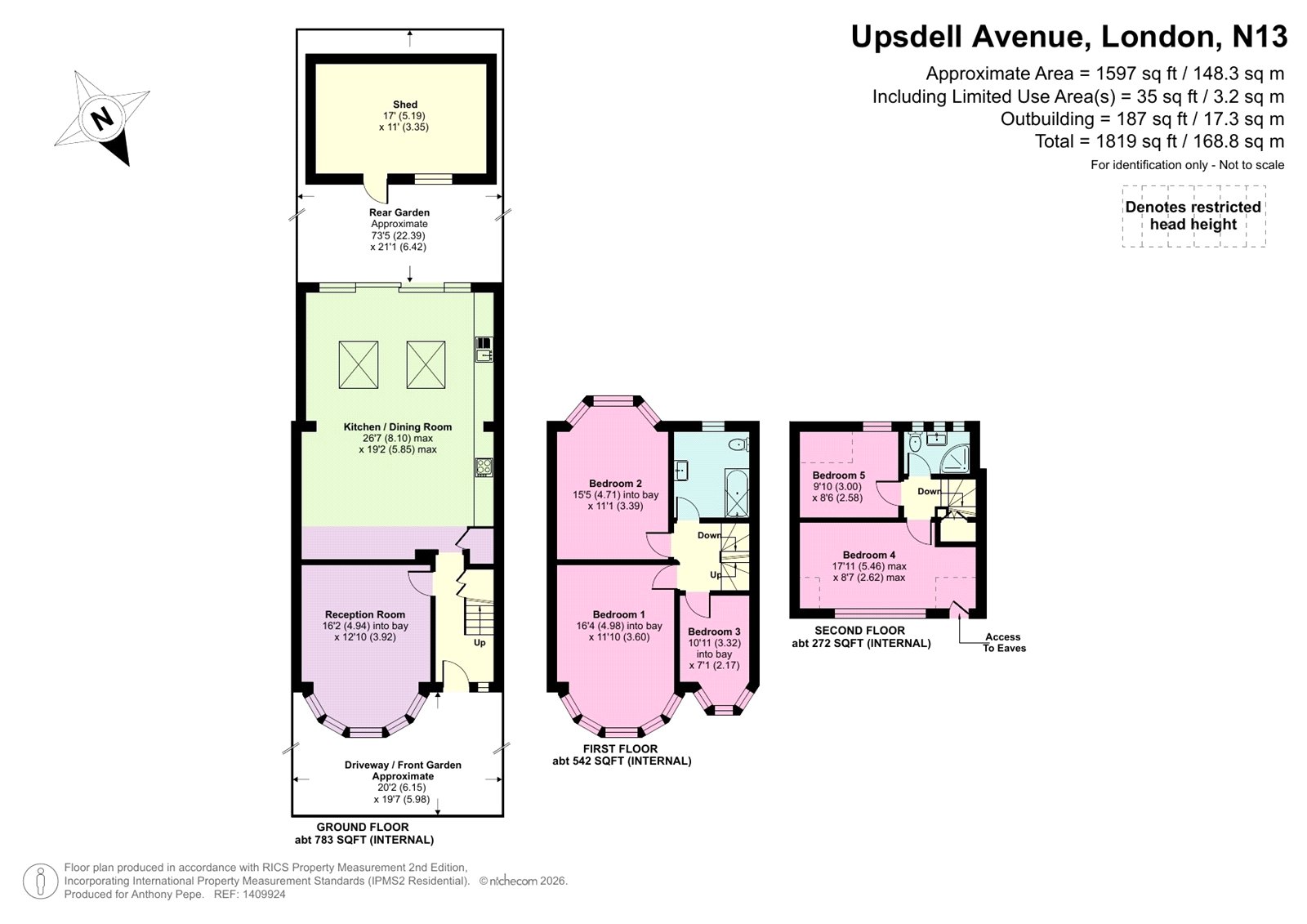 80, Upsdell Avenue, London floorplan