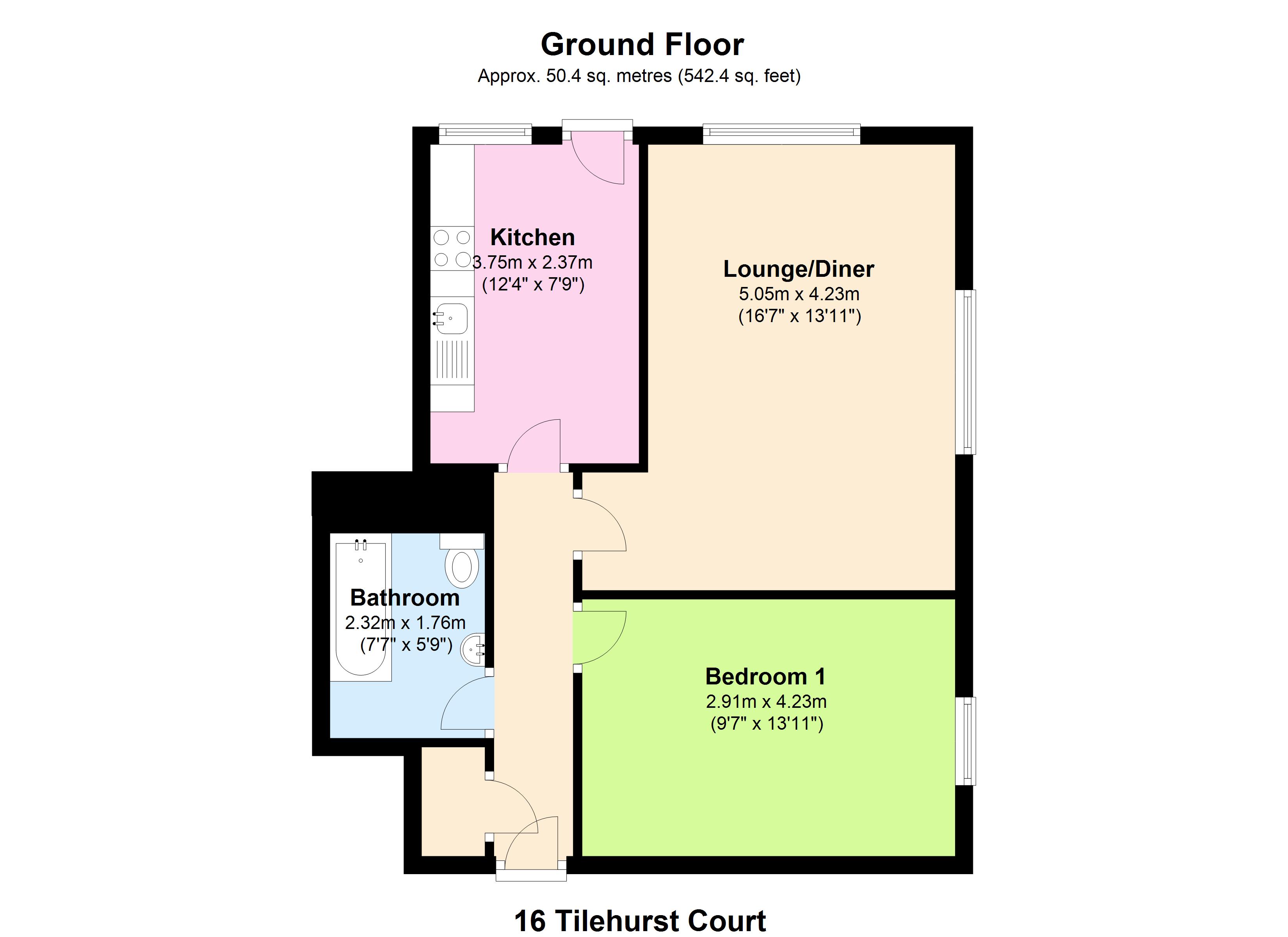 1 Bedrooms Flat to rent in Tilehurst Ct, Kersal Way, Salford M7