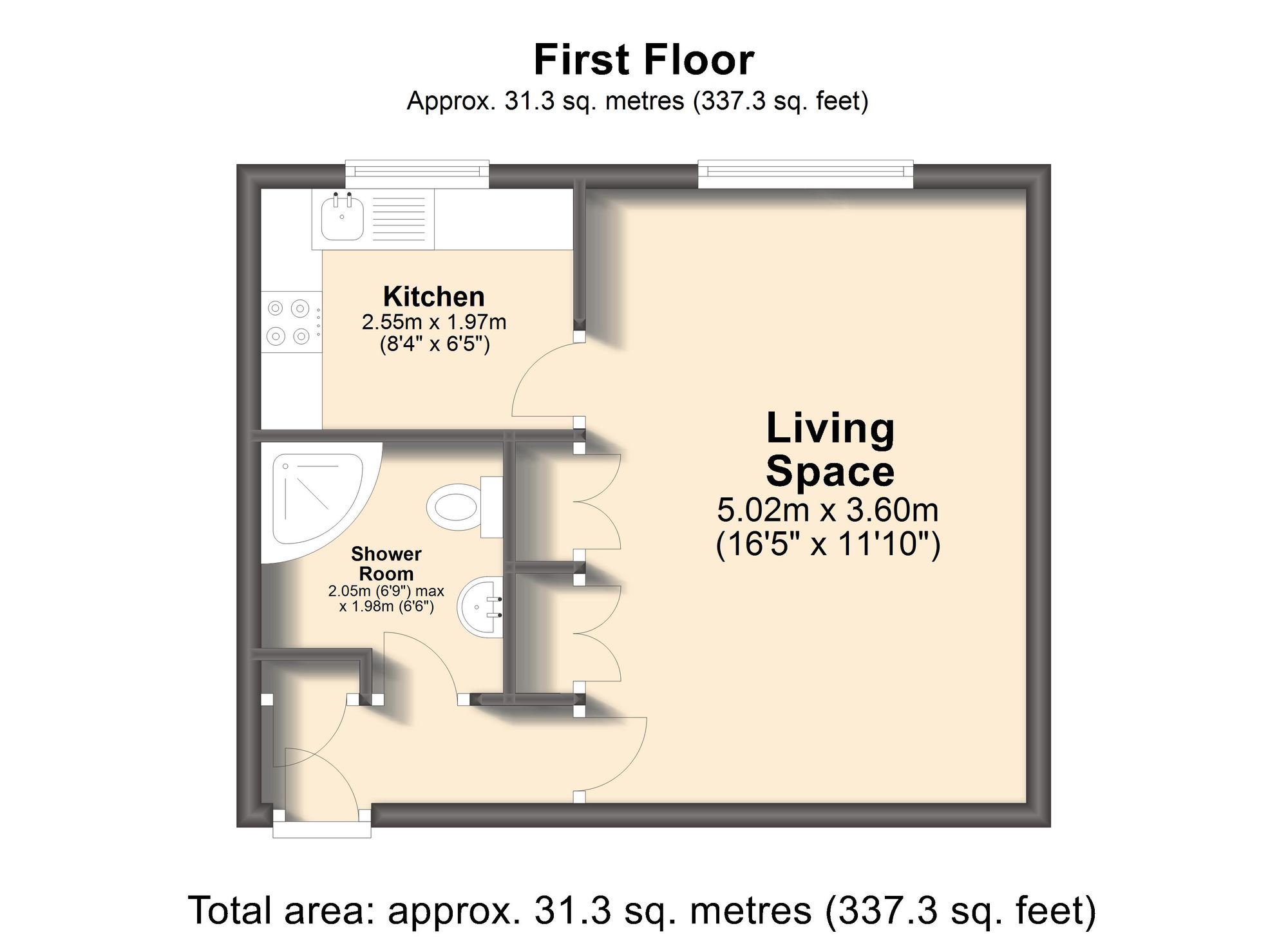 Flat 32 Endcliffe Vale Road, Hallam Chase, Sheffield floorplan