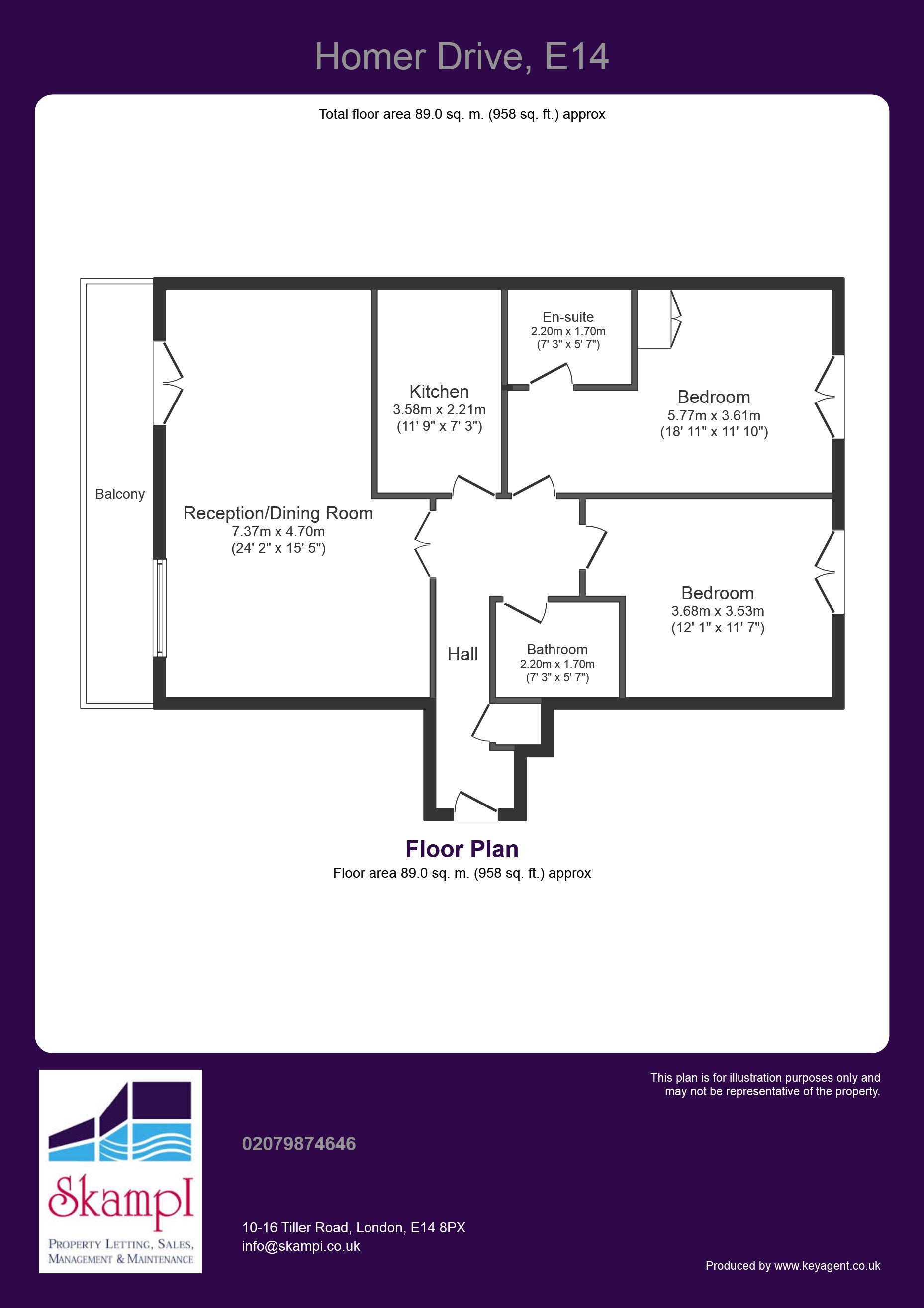 2 Bedrooms Flat to rent in Homer Drive, London E14