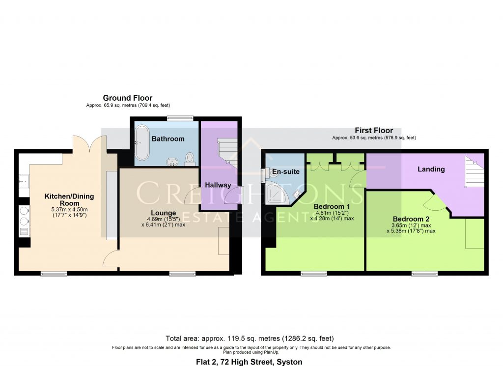 Flat 2, 72, High Street, Leicester floorplan