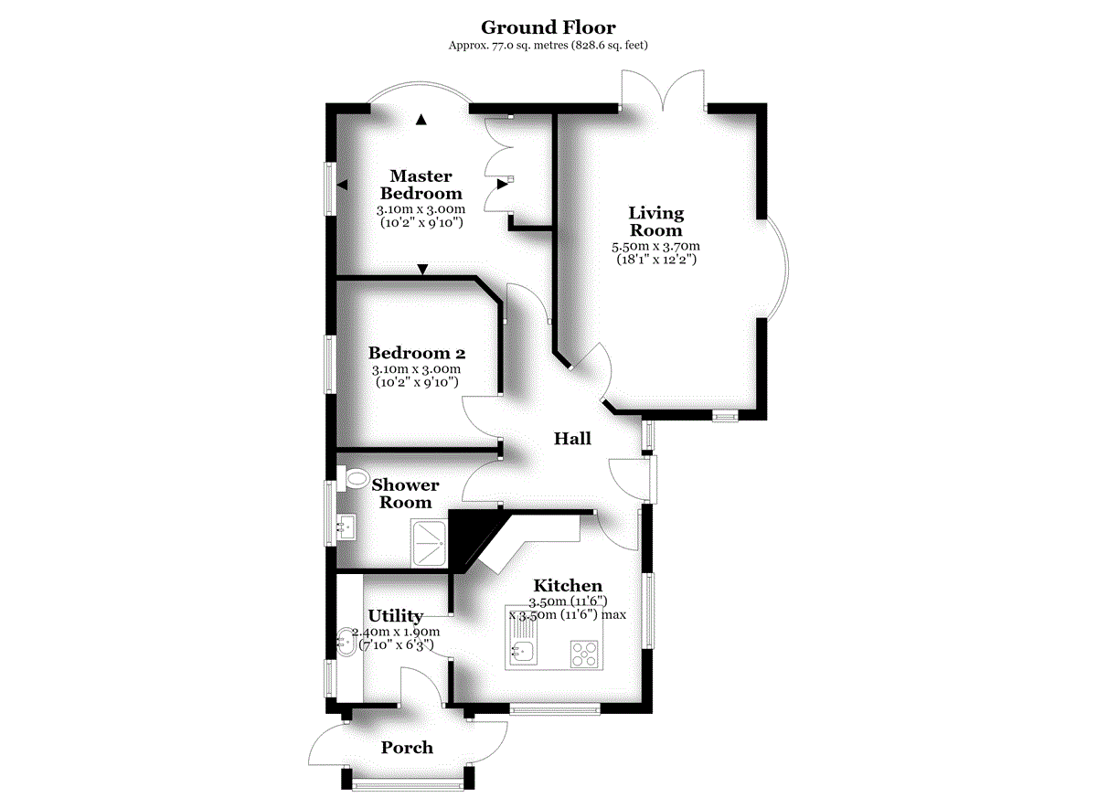 155, Hall Avenue, Rushden floorplan
