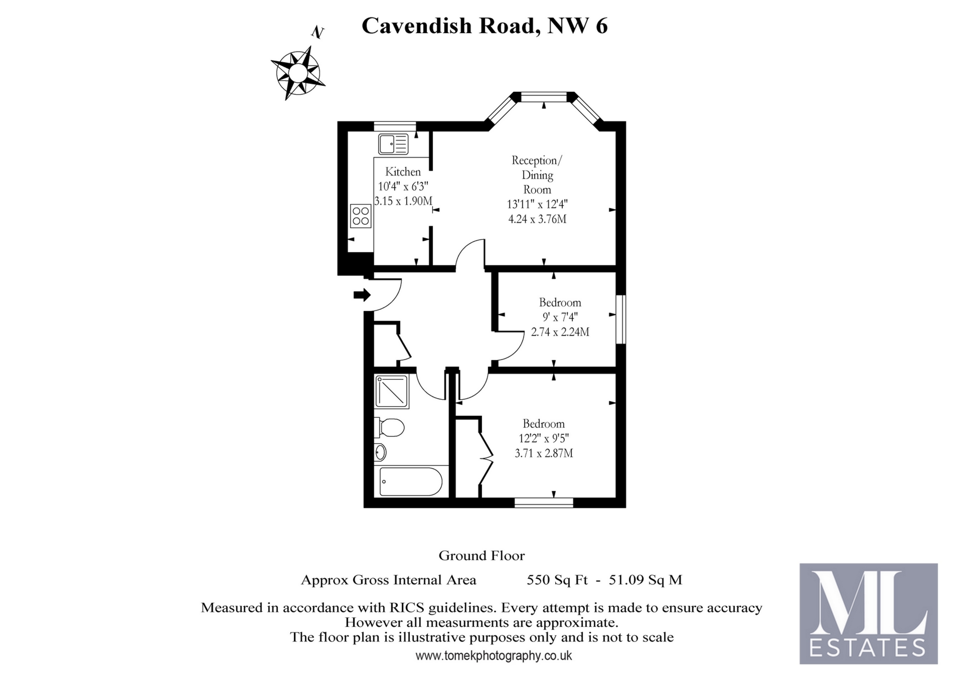 19 Brooklands Court, Cavendish Road, London floorplan