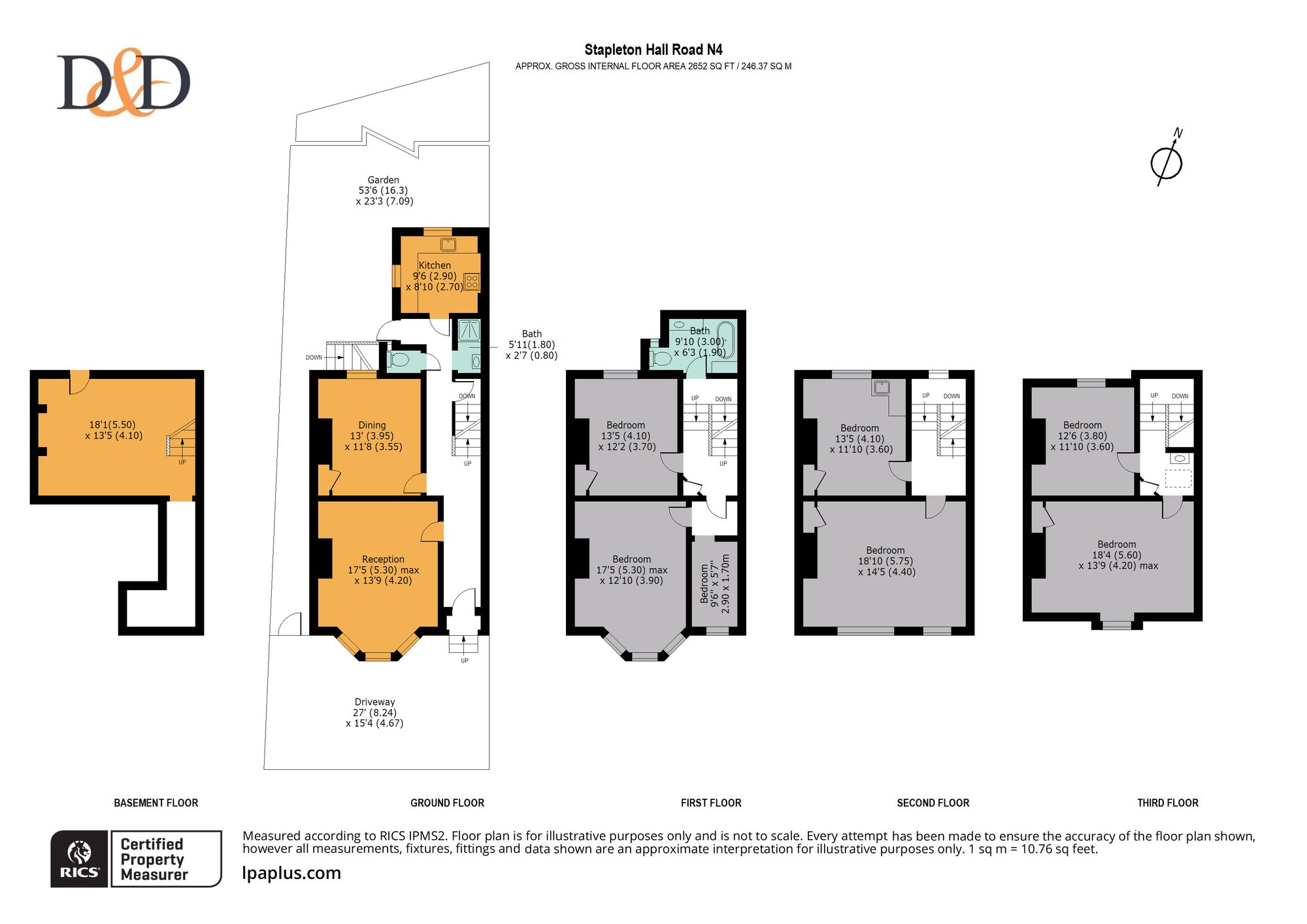 53 Stapleton Hall Road, London floorplan