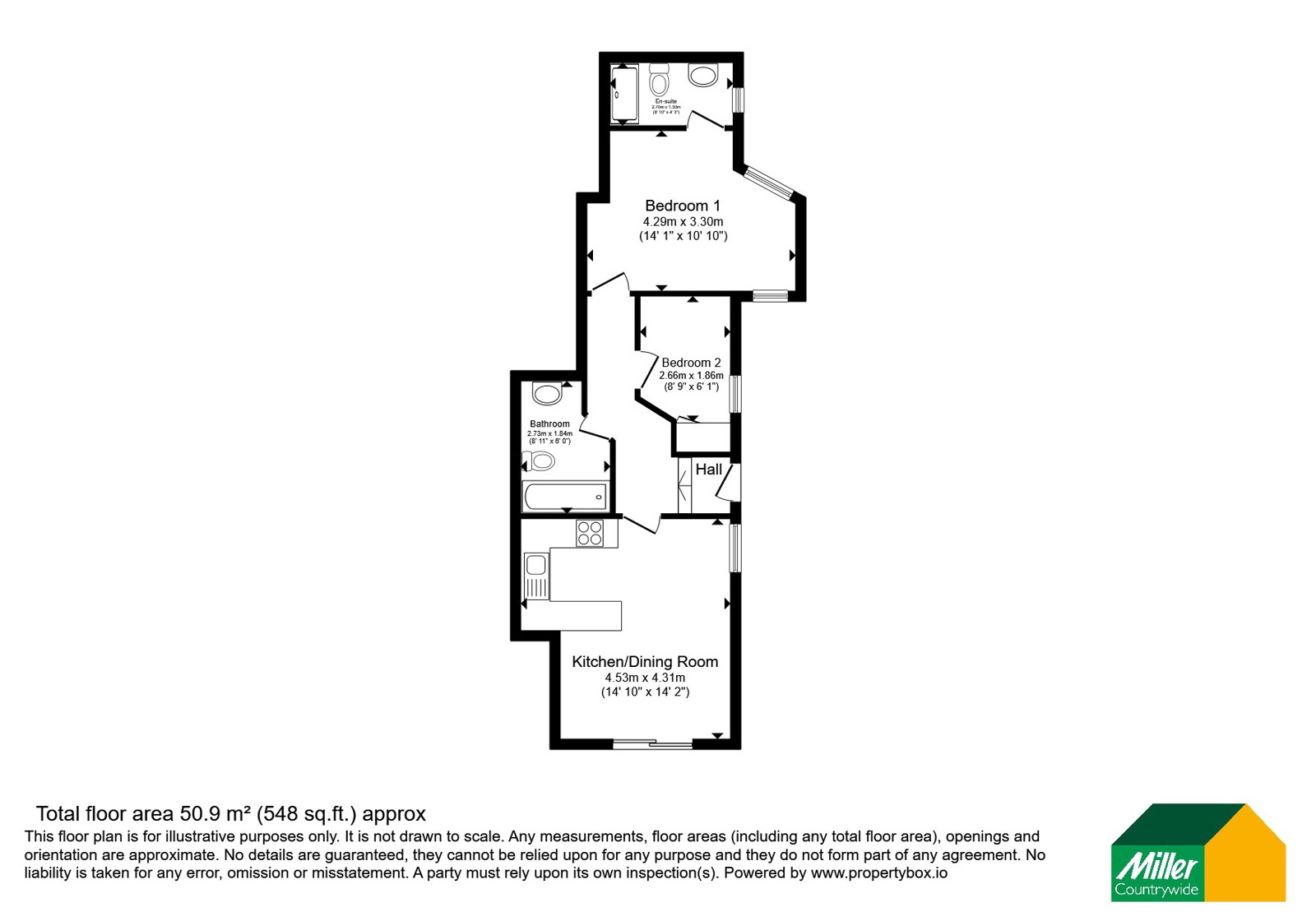 Flat 8, Island Point,, Watergate Road, Newquay floorplan