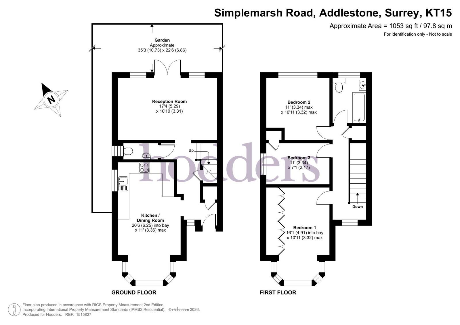 50, Simplemarsh Road, Addlestone floorplan