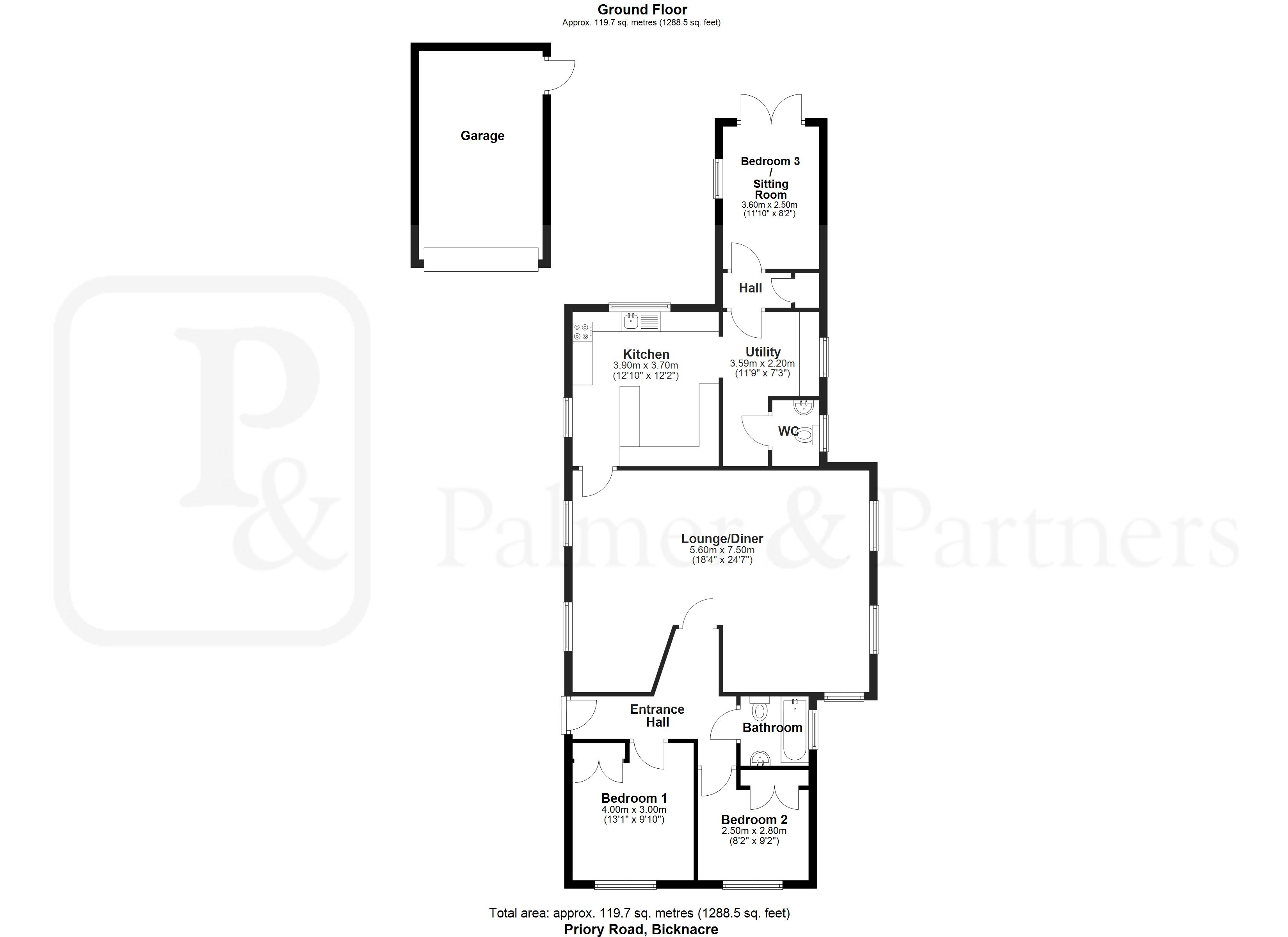 39, Priory Road, Chelmsford floorplan