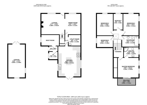 Rose Cottage, Rhencullen, Kirk Michael floorplan