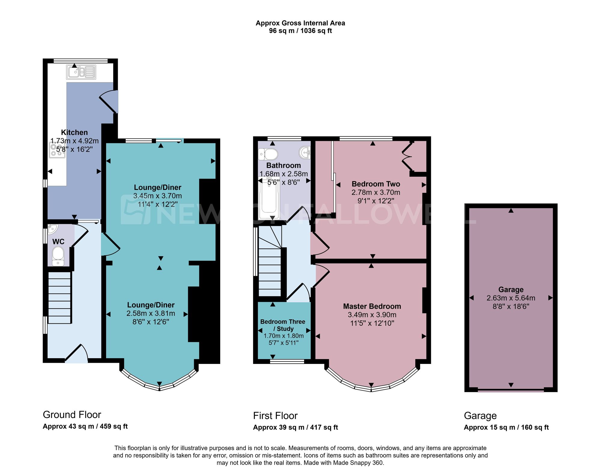 9 Convent Drive, Coalville floorplan