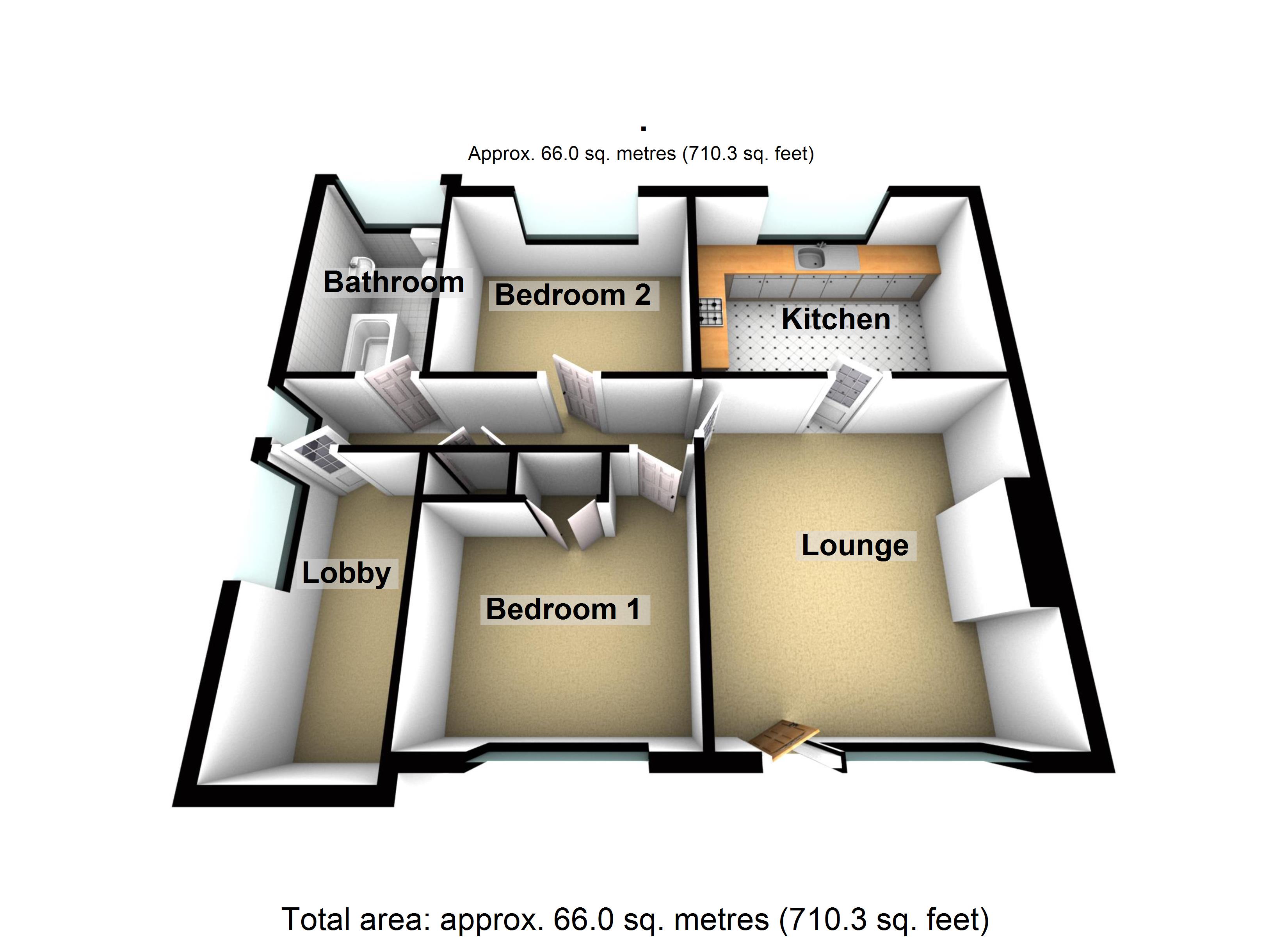 2 Bedrooms Flat to rent in Bannerdale View, Sheffield S11