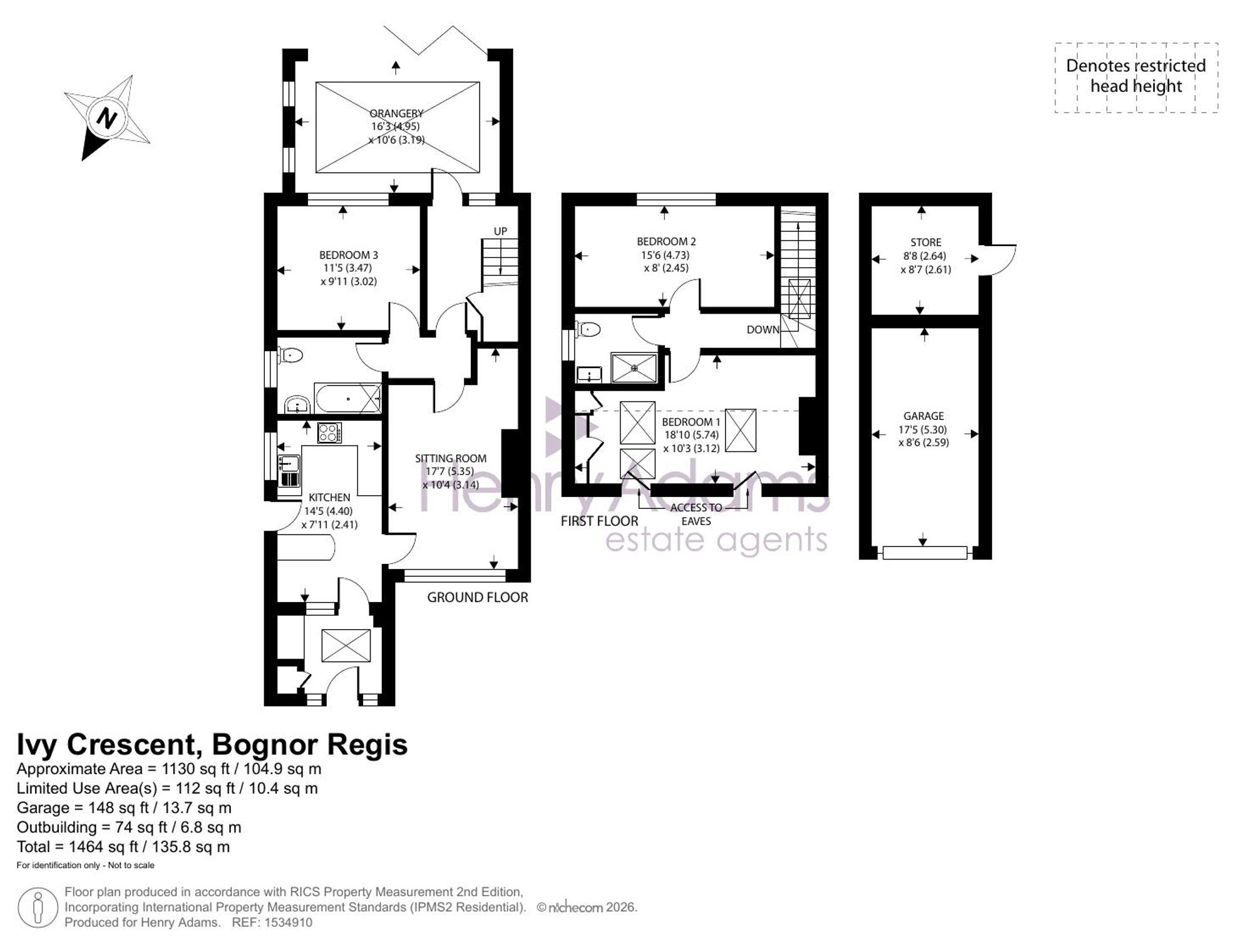 36 Ivy Crescent, Bognor Regis floorplan
