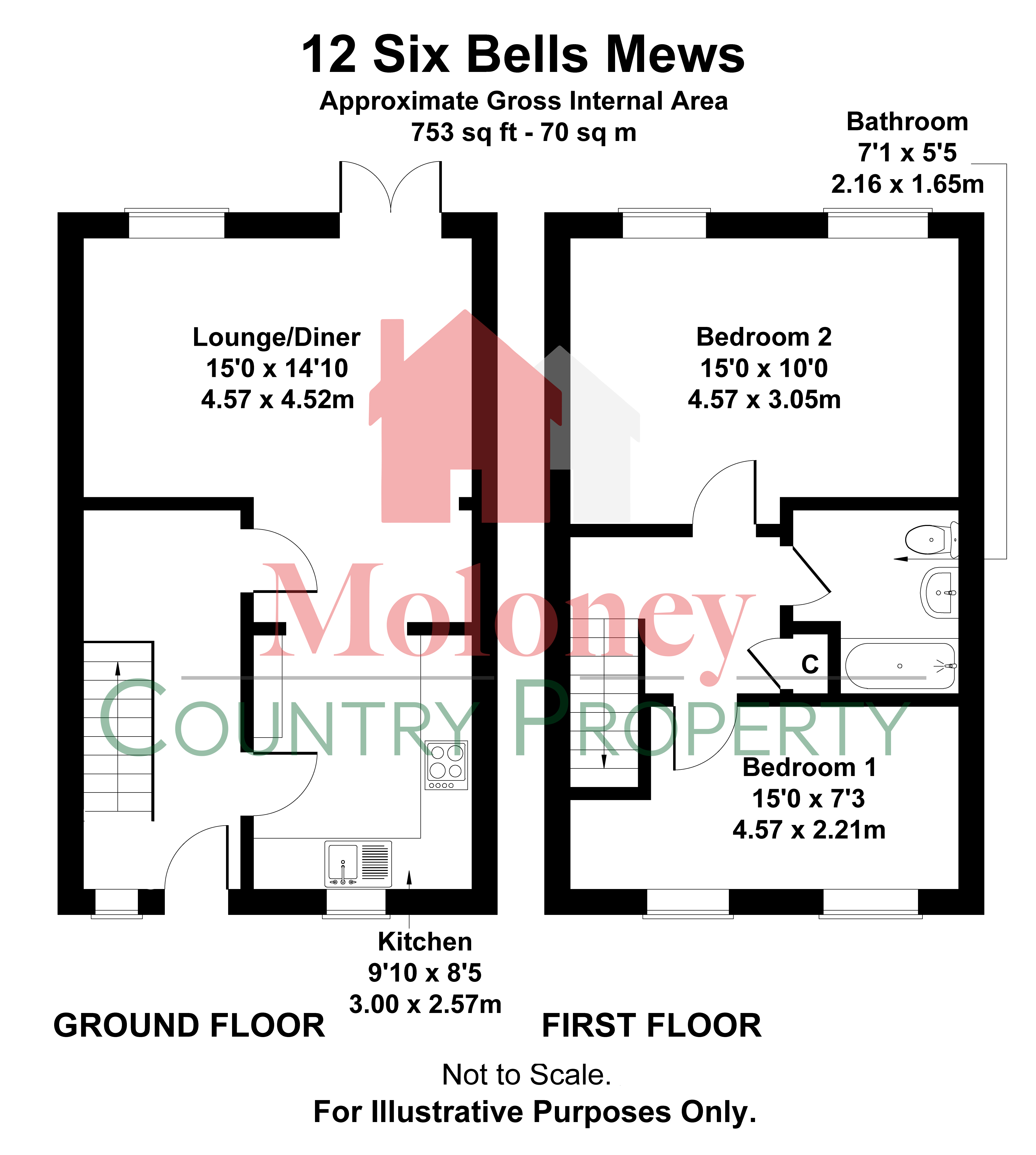 12, Six Bells Mews, Rye floorplan