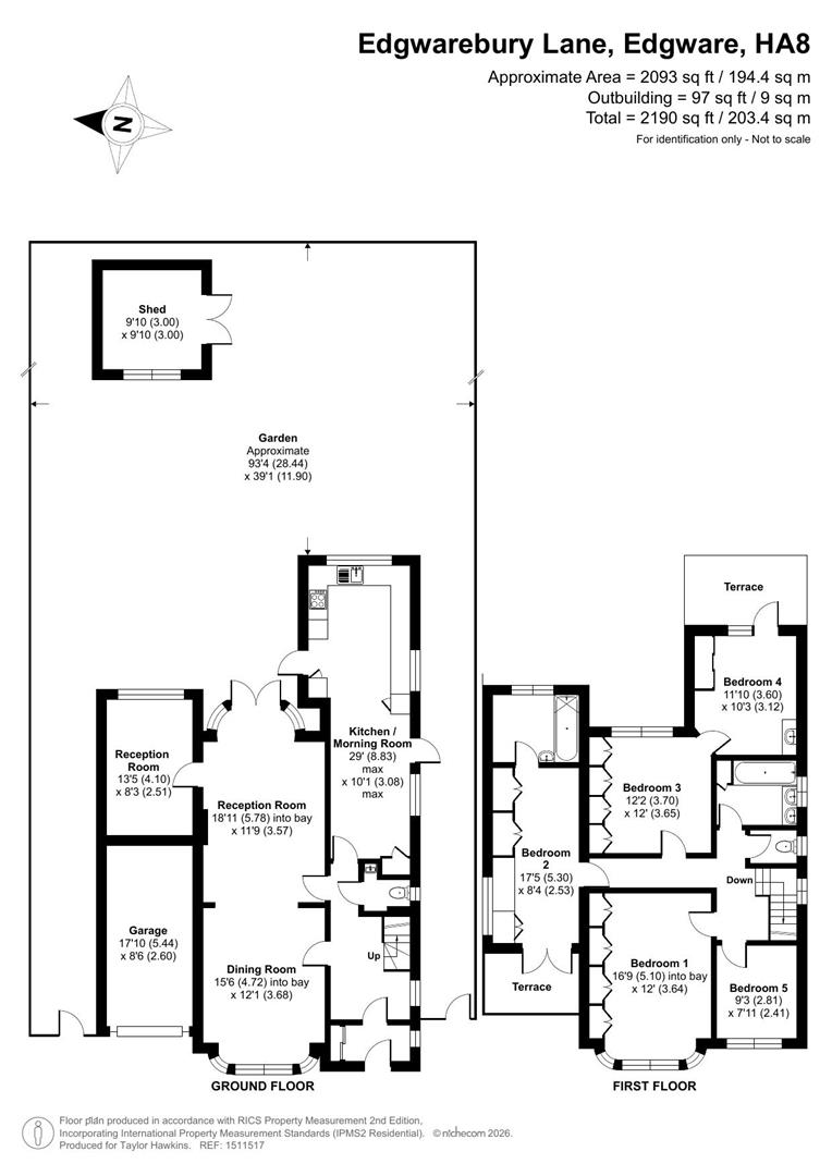 124a, Edgwarebury Lane, London floorplan