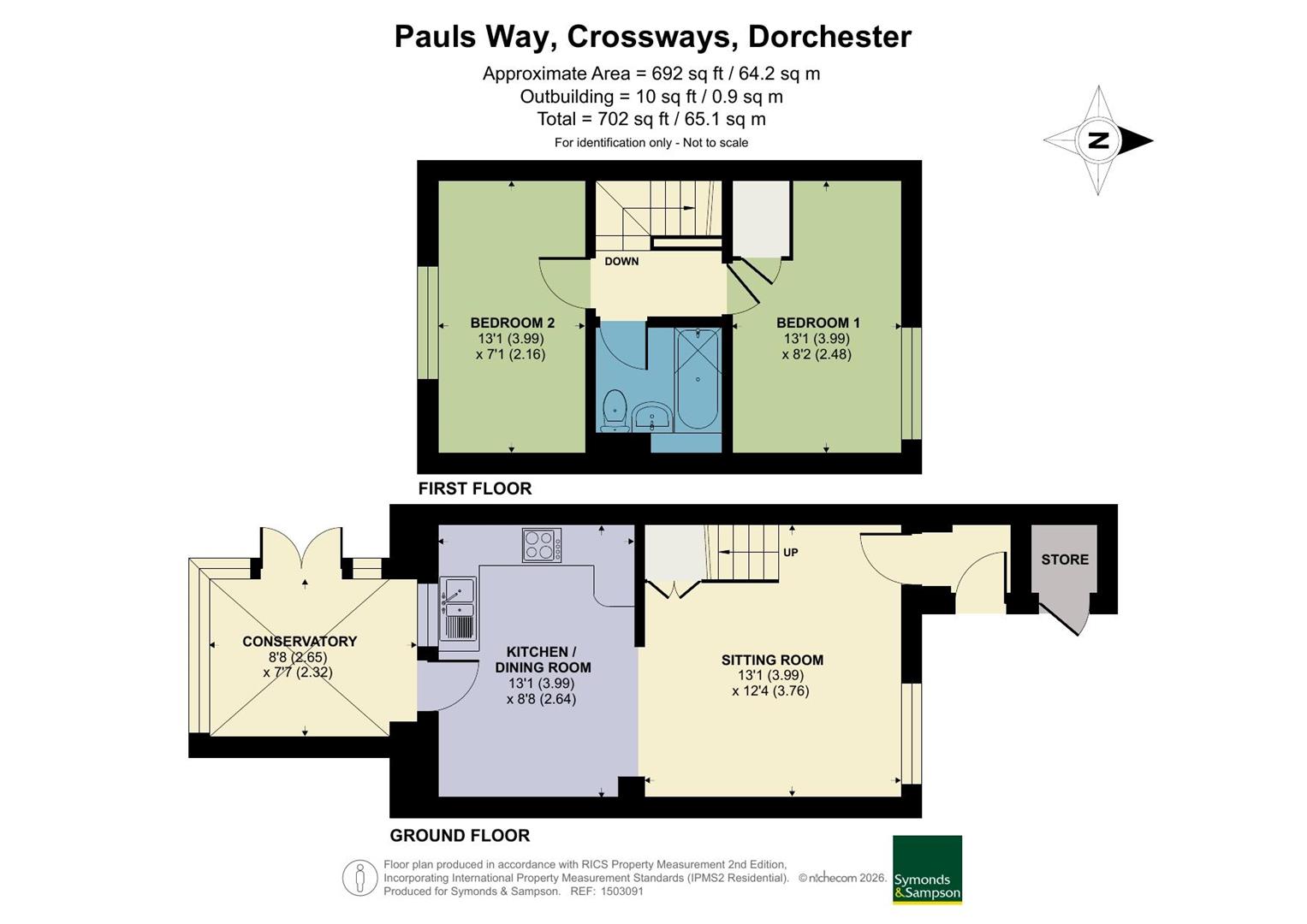 22, Pauls Way, Dorchester floorplan