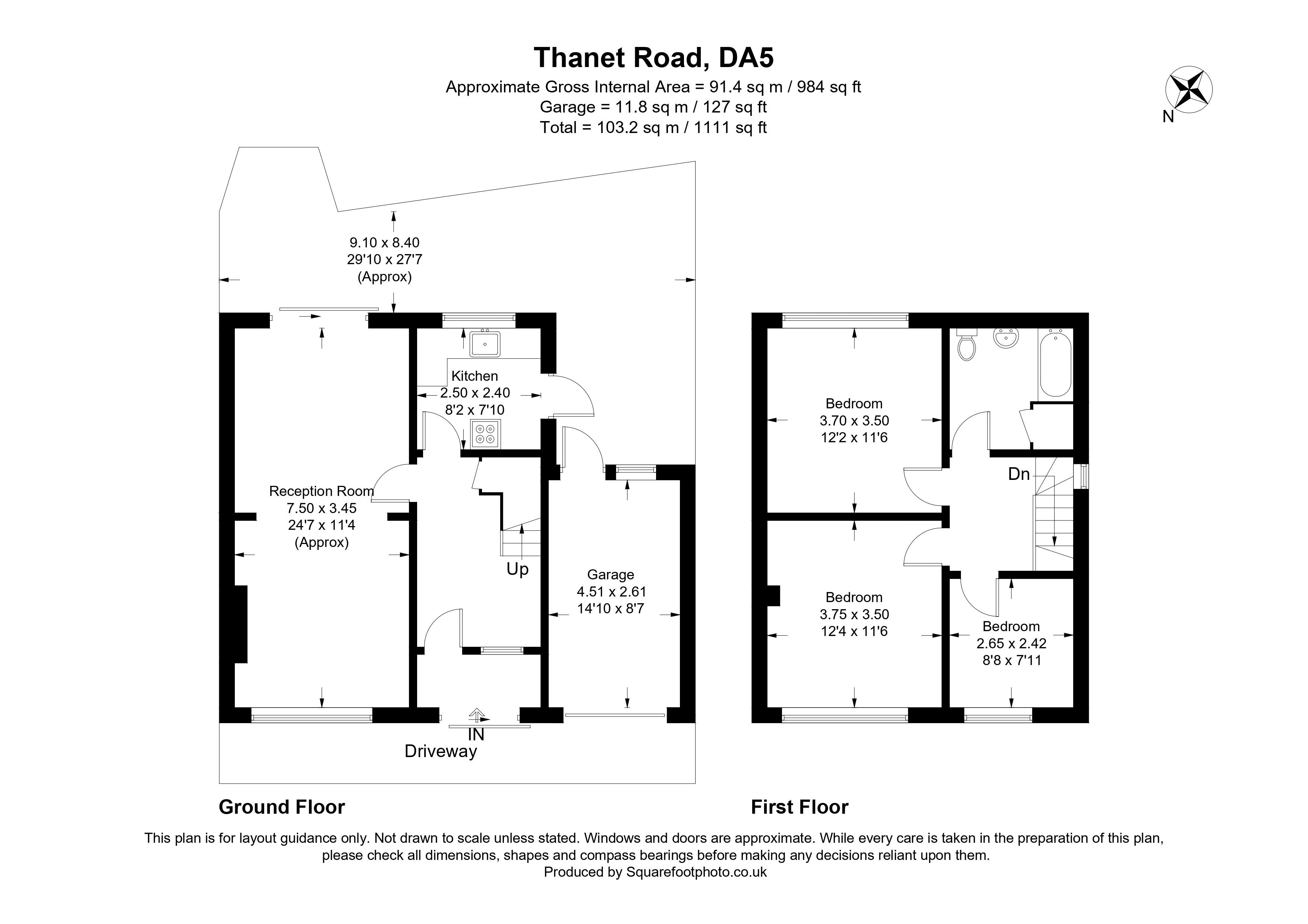 Road, Bexley DA5, 3 bedroom semidetached house for sale