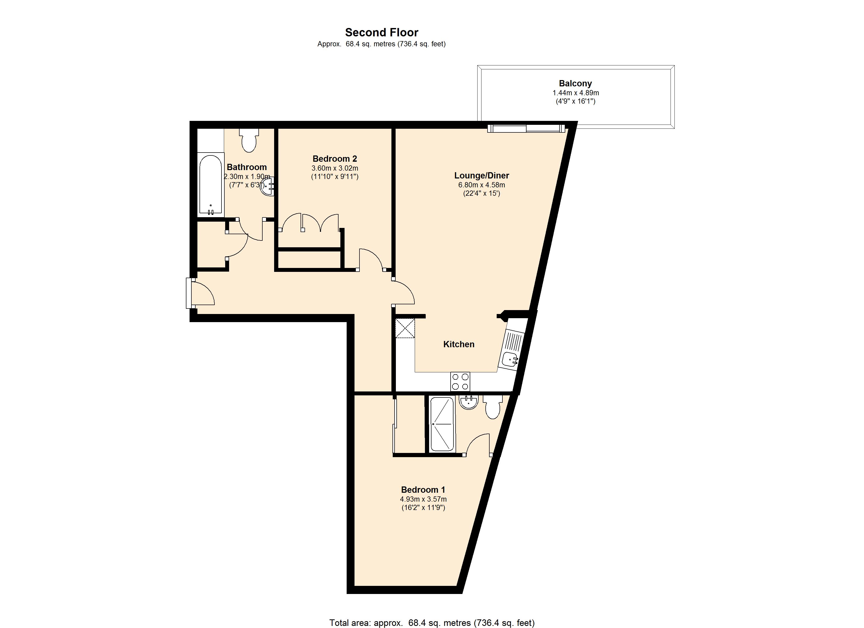 2 Bedrooms Flat to rent in Rustat Avenue, Cambridge CB1