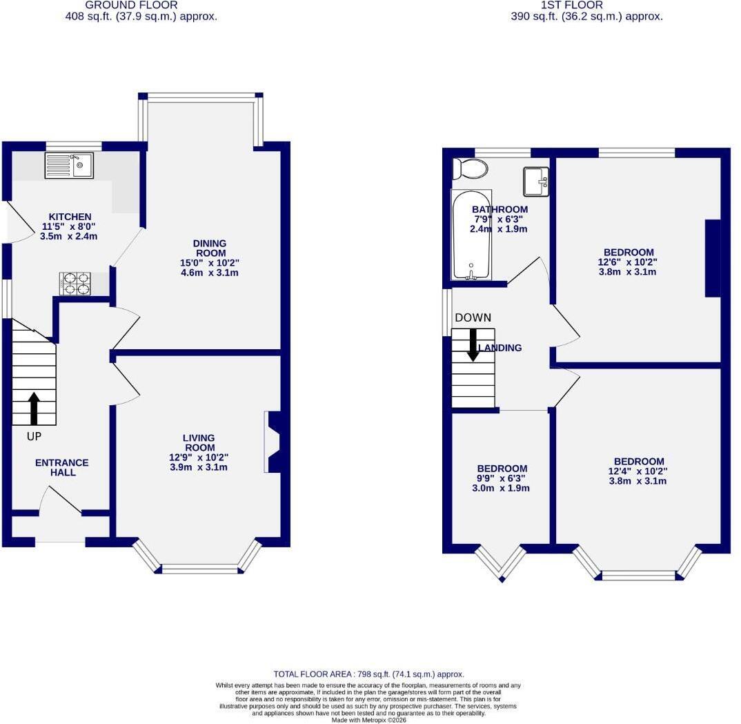 10, Heathfield Road, York floorplan