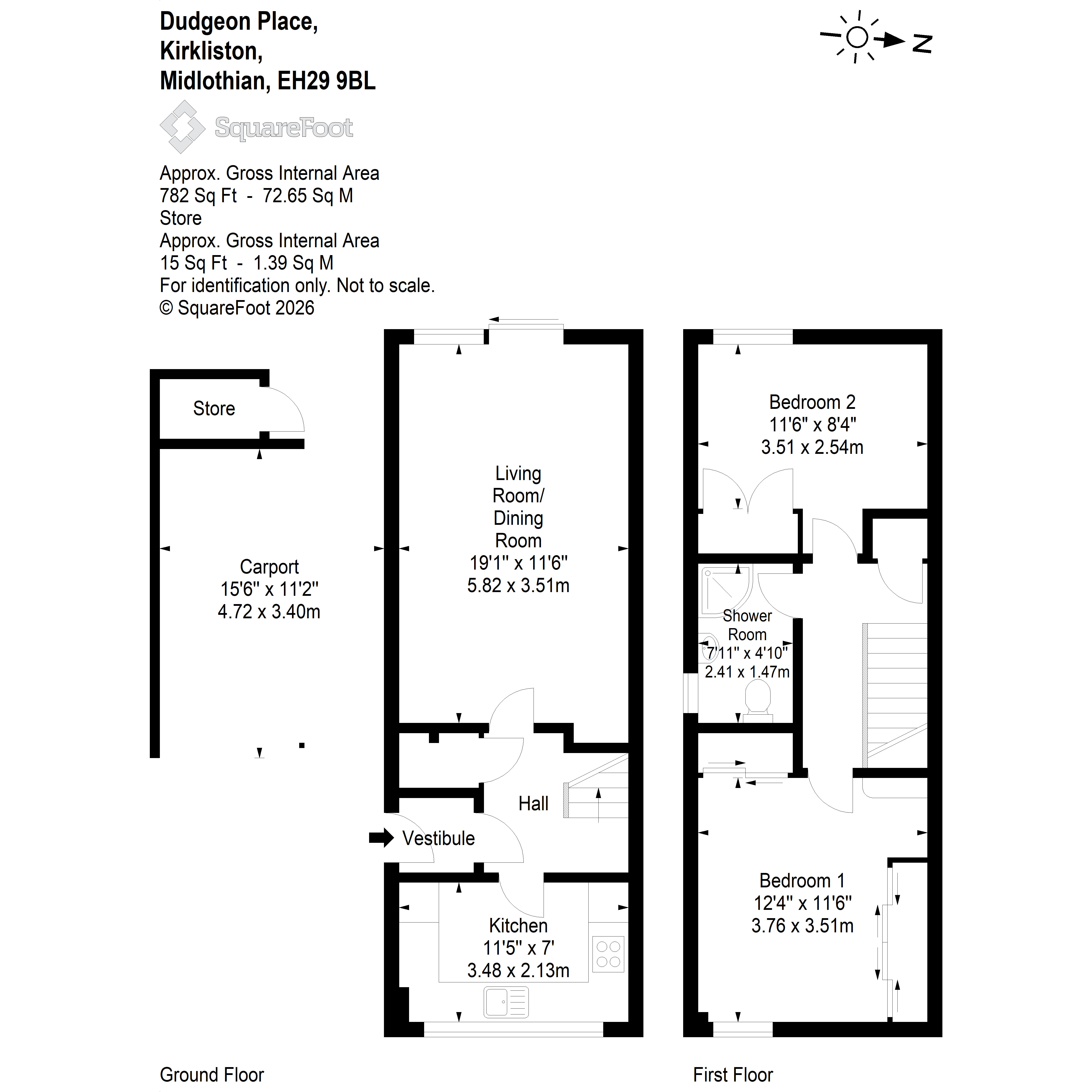 12, Dudgeon Place, Kirkliston, EH29 floorplan