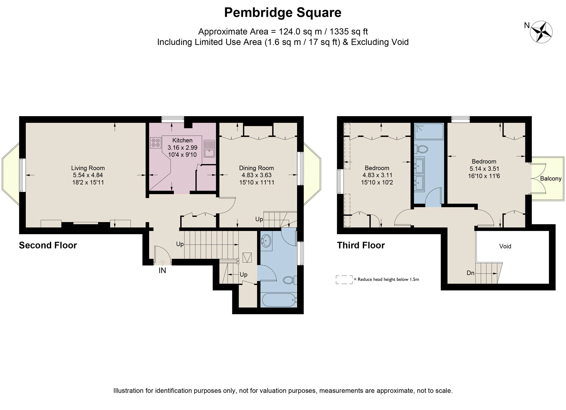 Flat 15, 16, Pembridge Square, London floorplan