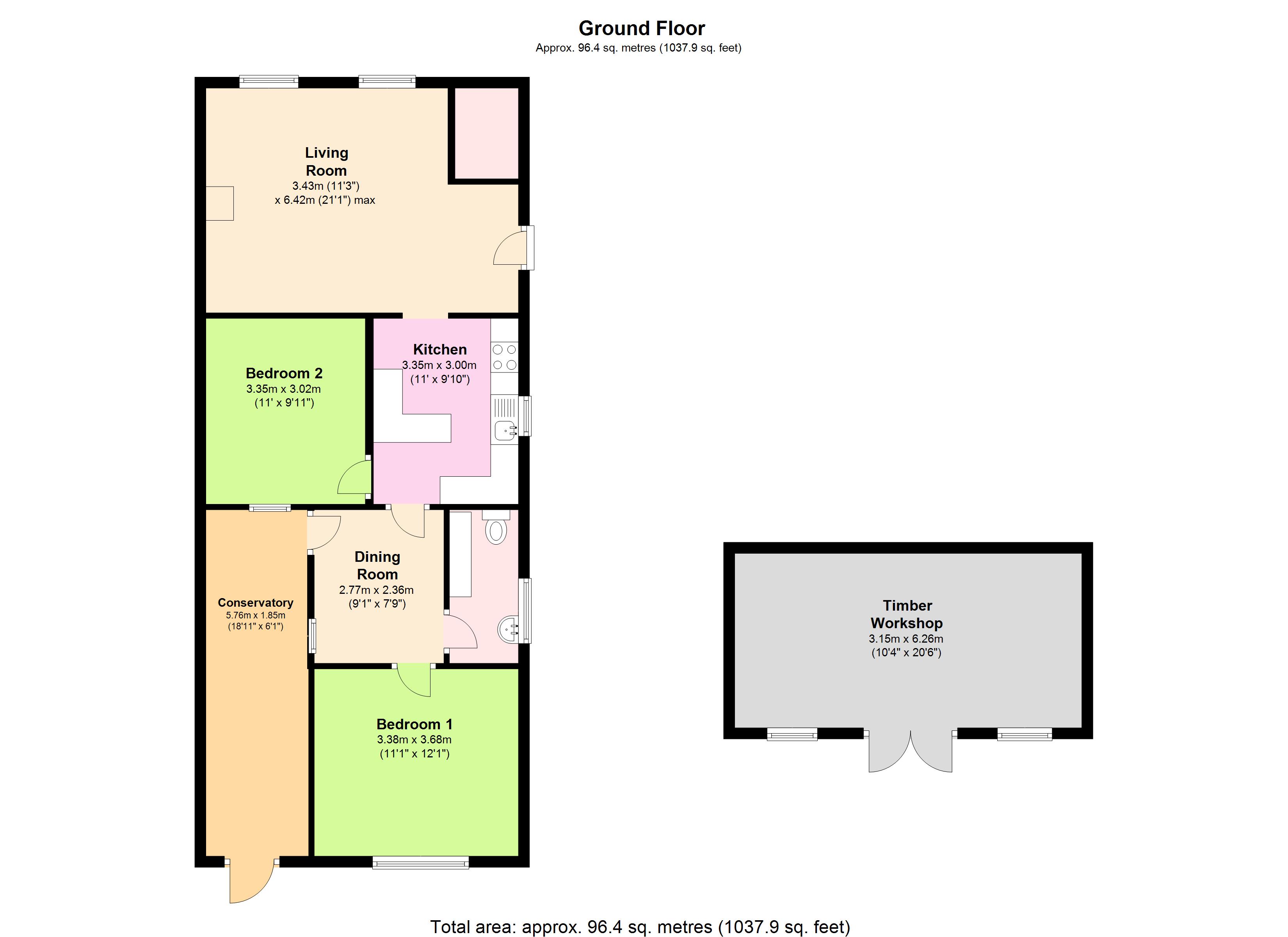 2 Bedrooms Bungalow for sale in Hartlip Hill, Hartlip, Sittingbourne ME9