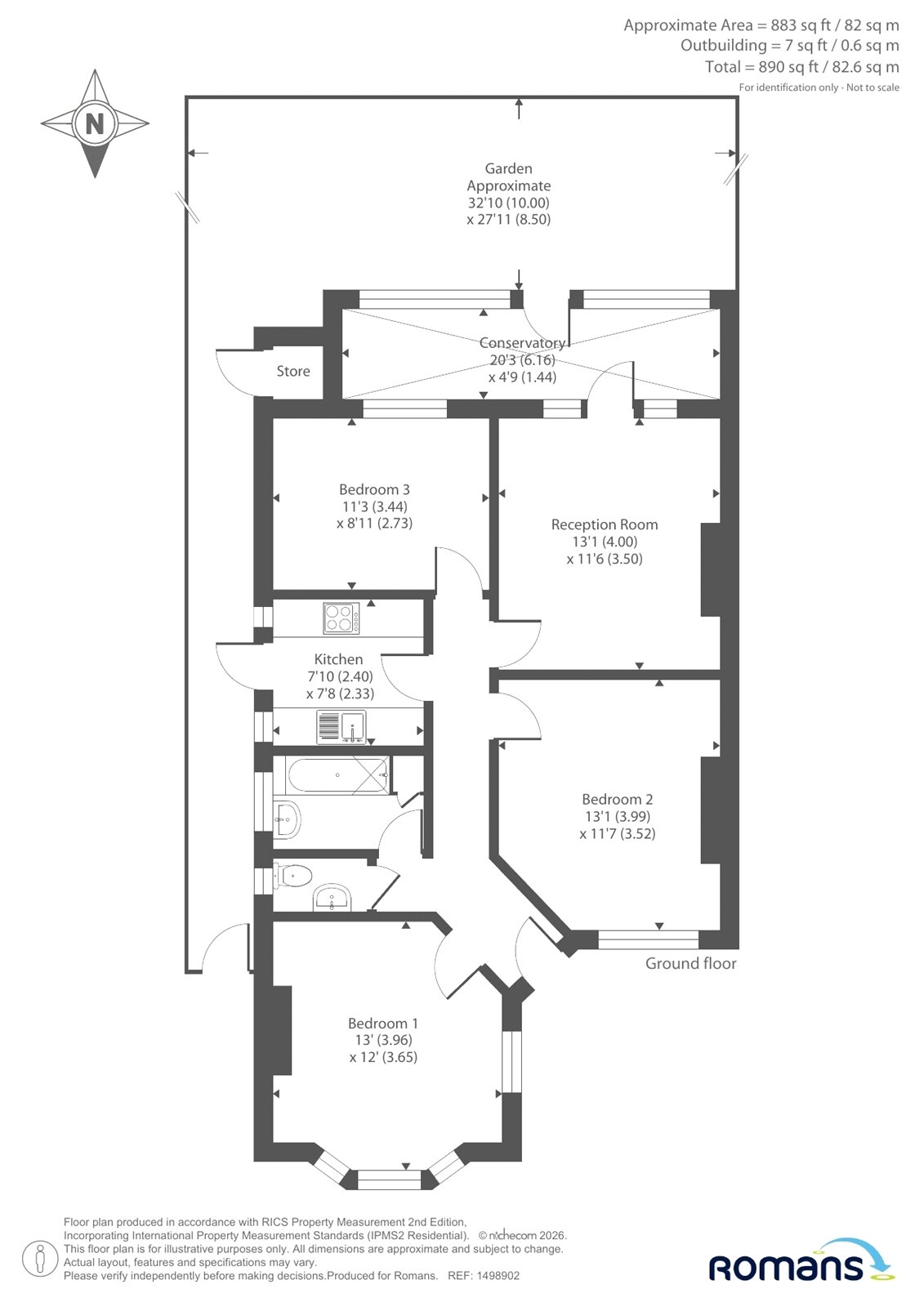 50, Clammas Way, Uxbridge floorplan