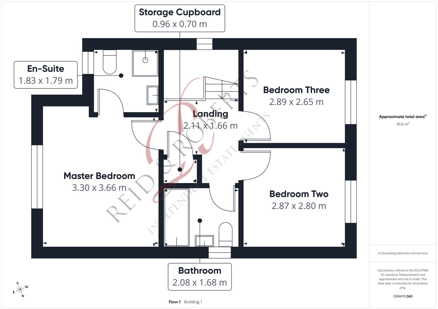 6, Ffordd Dewi, Flint floorplan