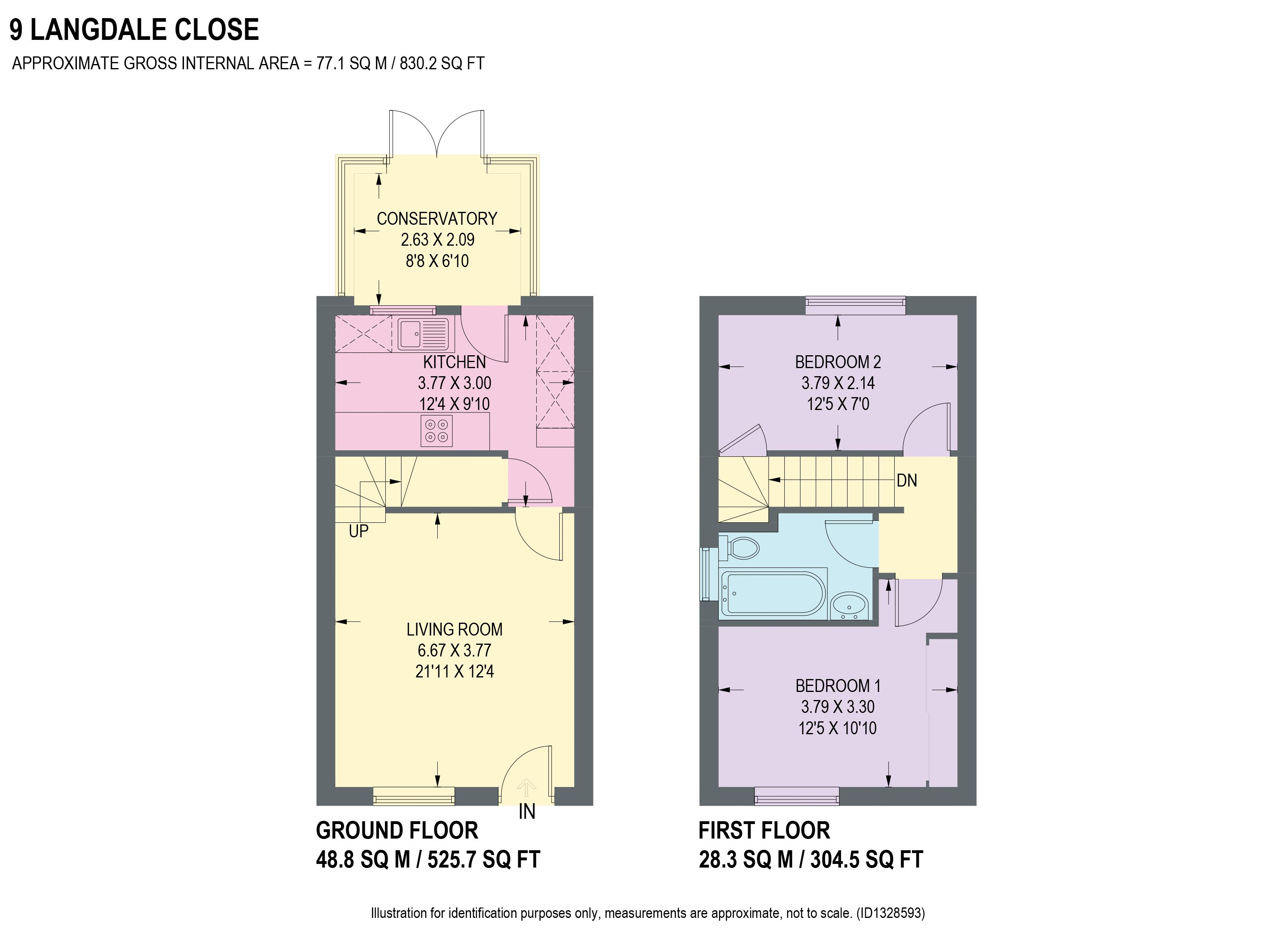 9, Langdale Close, Chesterfield floorplan