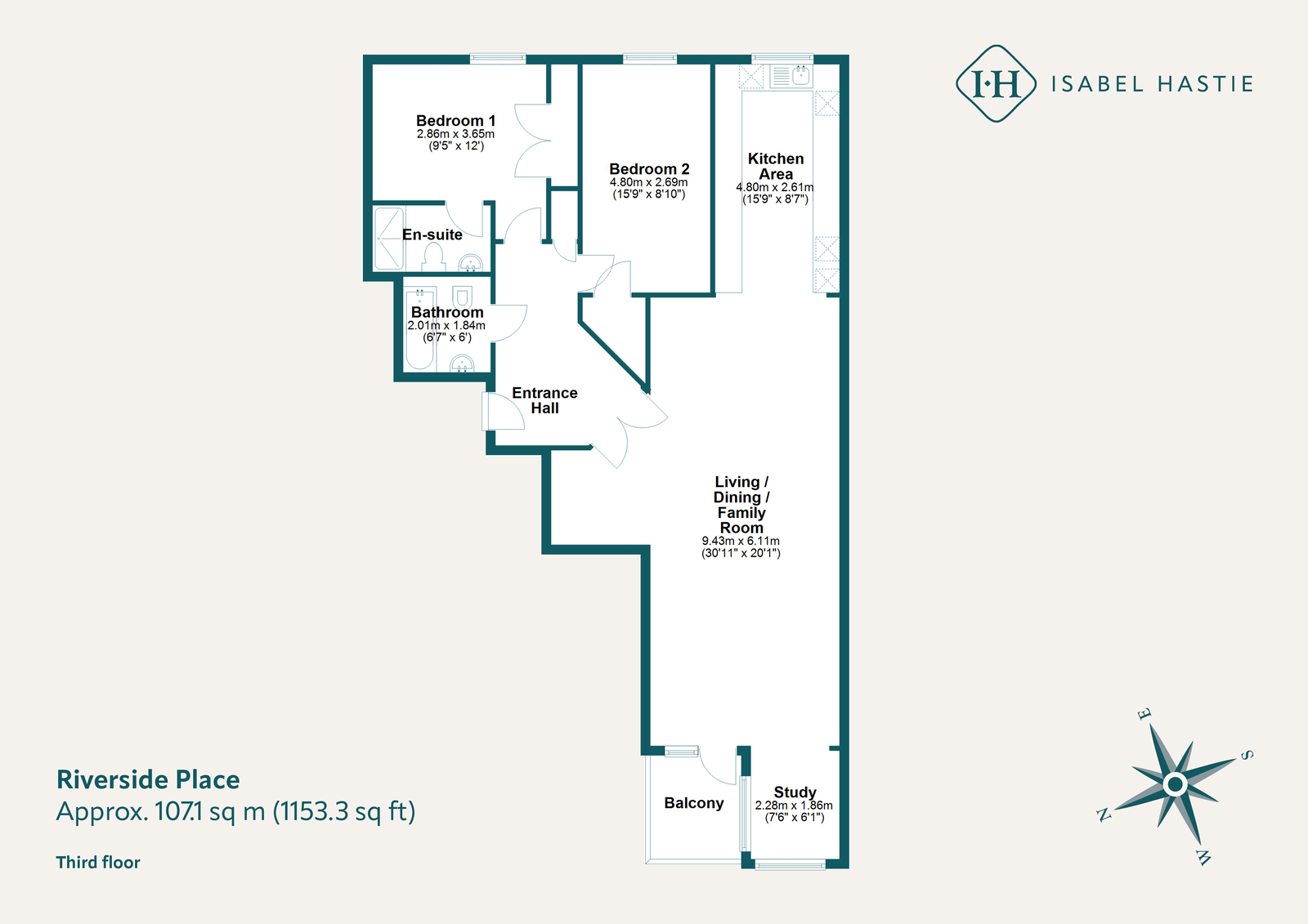 46, Riverside Place, Cambridge floorplan