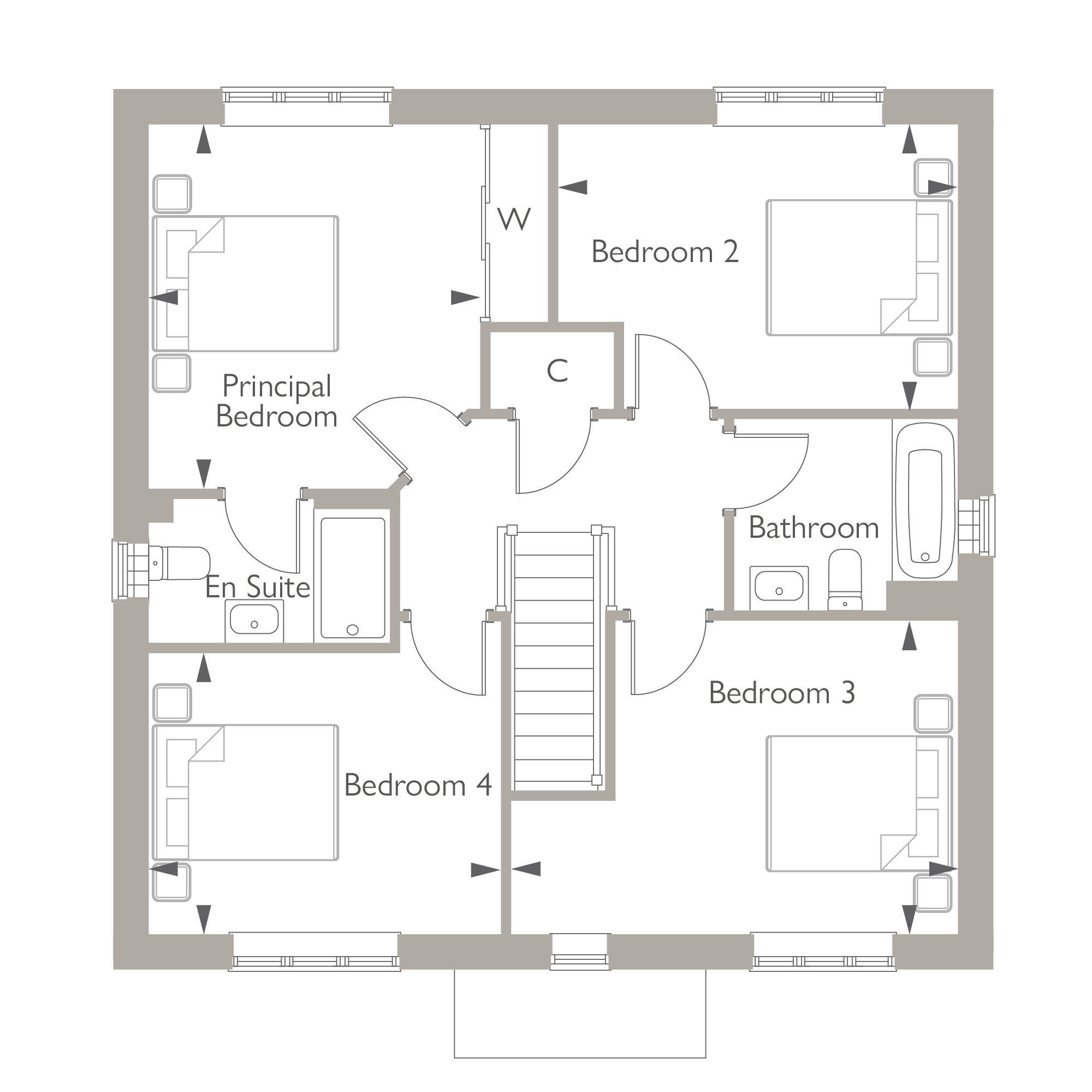 Plot 10, Woodside View, Bishops Green floorplan
