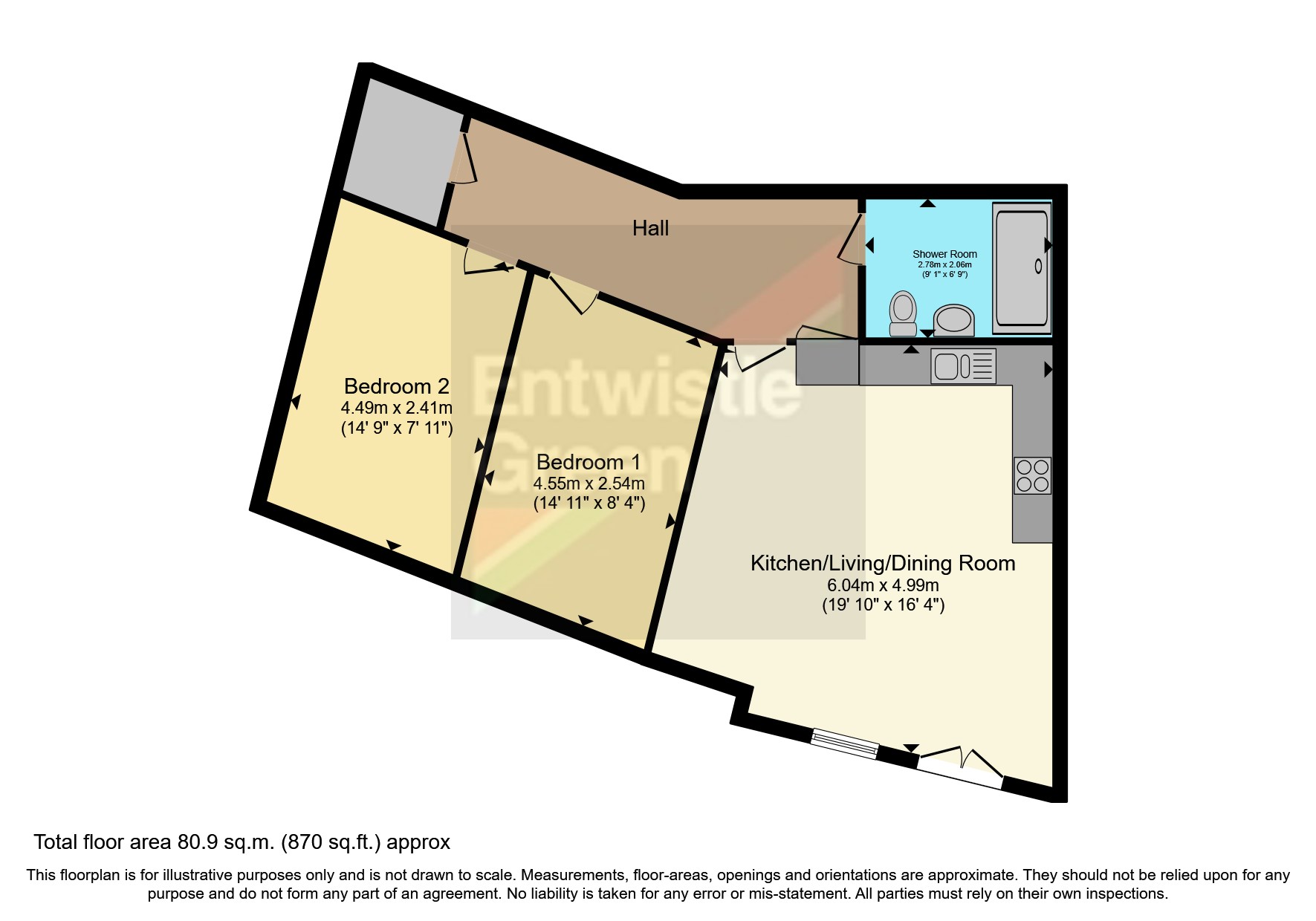 64 Breck Road, Poulton LeFylde FY6, 2 bedroom flat for sale