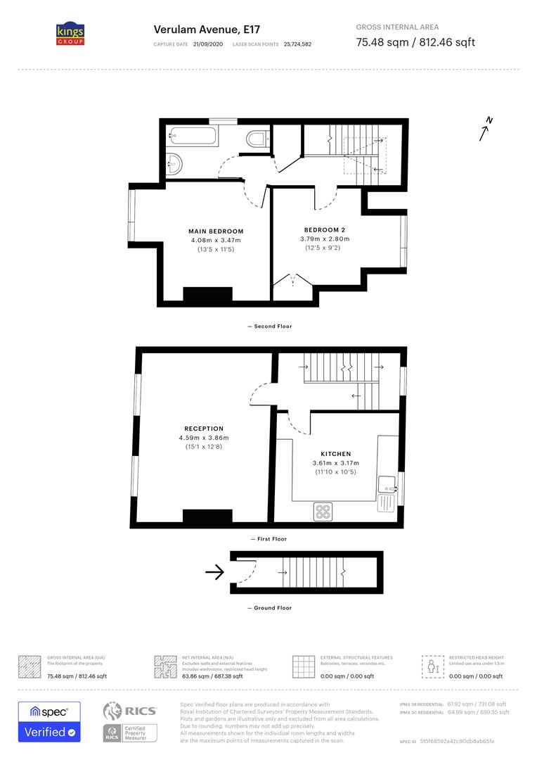 14B, Verulam Avenue, London floorplan