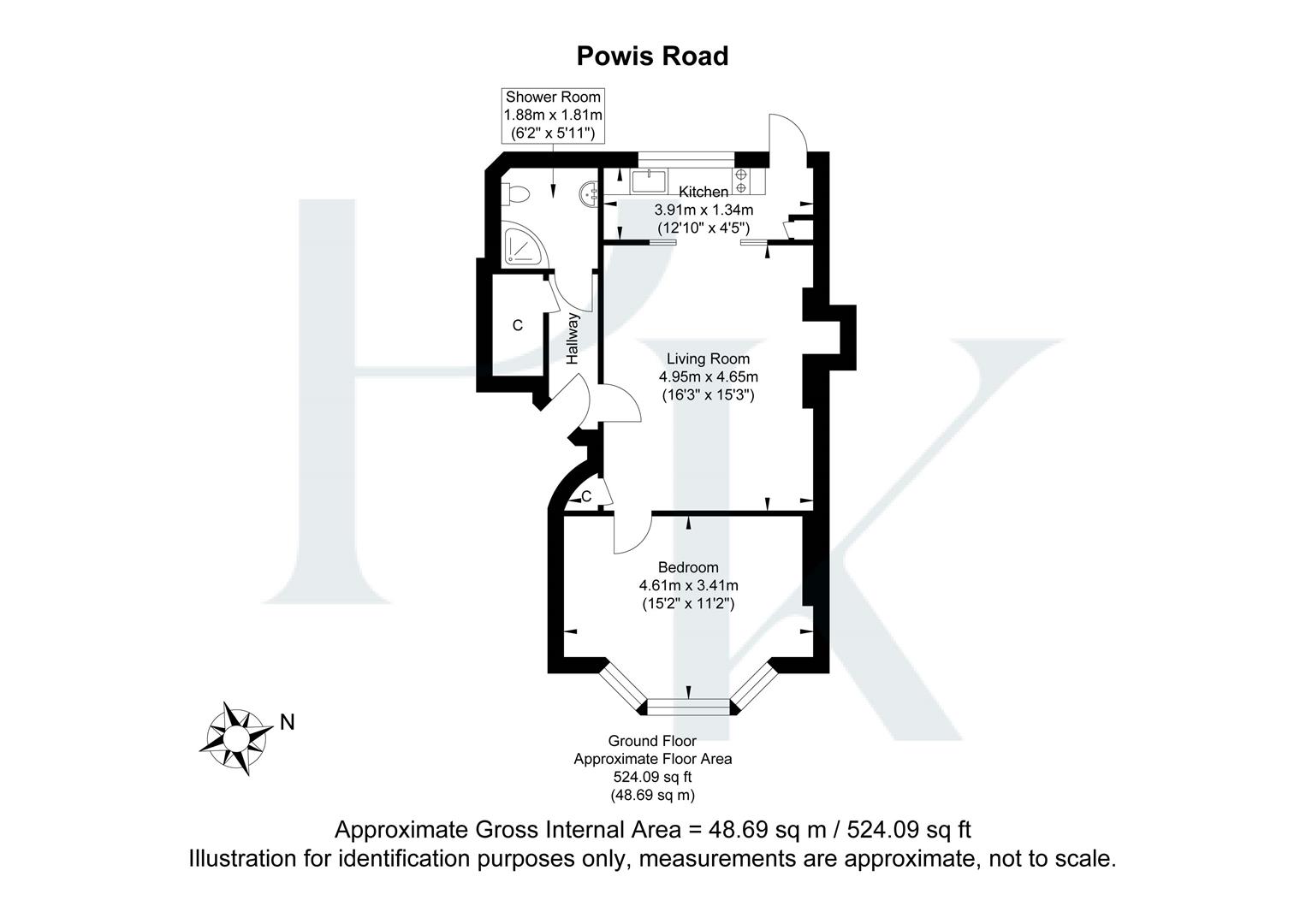 Flat 2, 12, Powis Road, Brighton floorplan